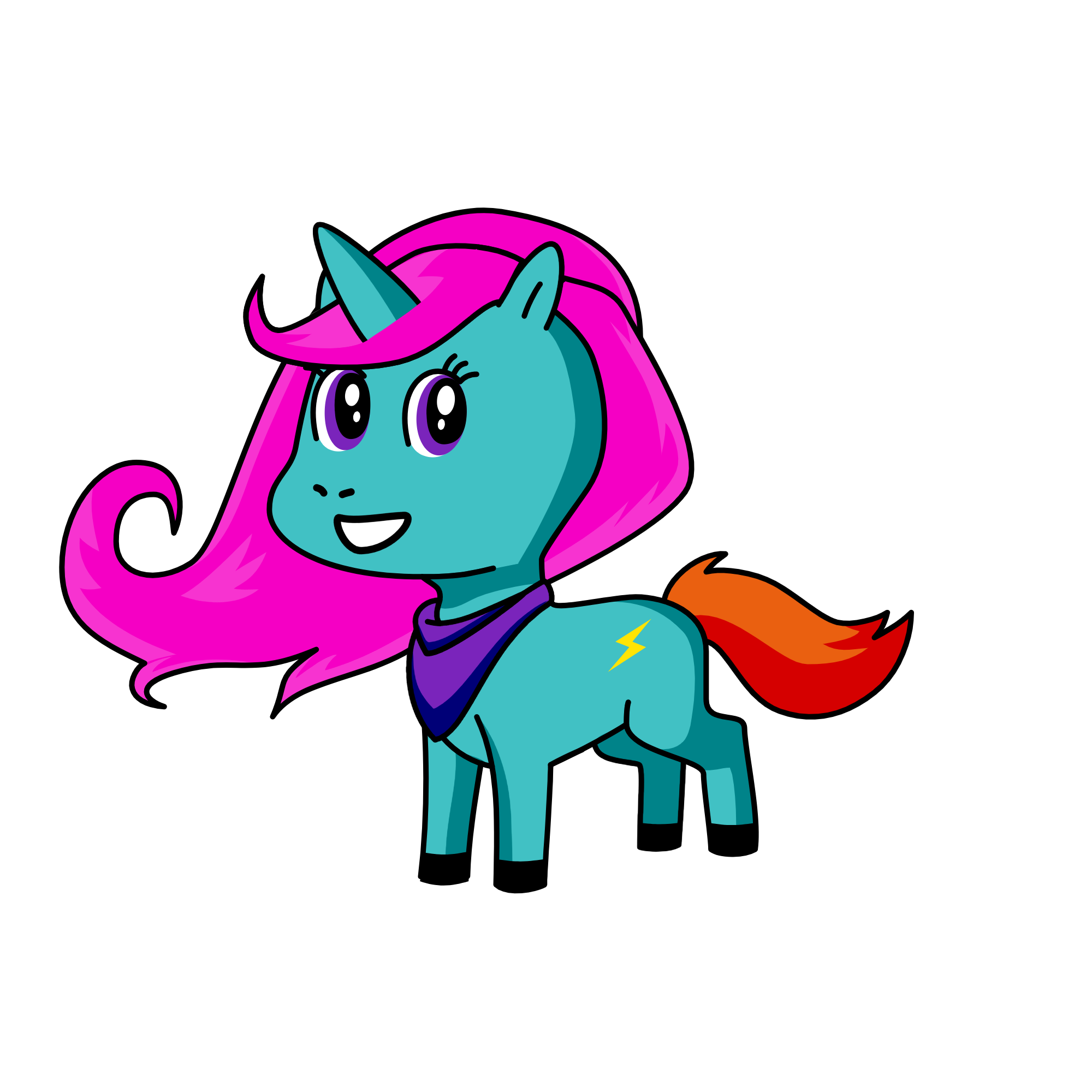 Rainbow Dash, the unicorn