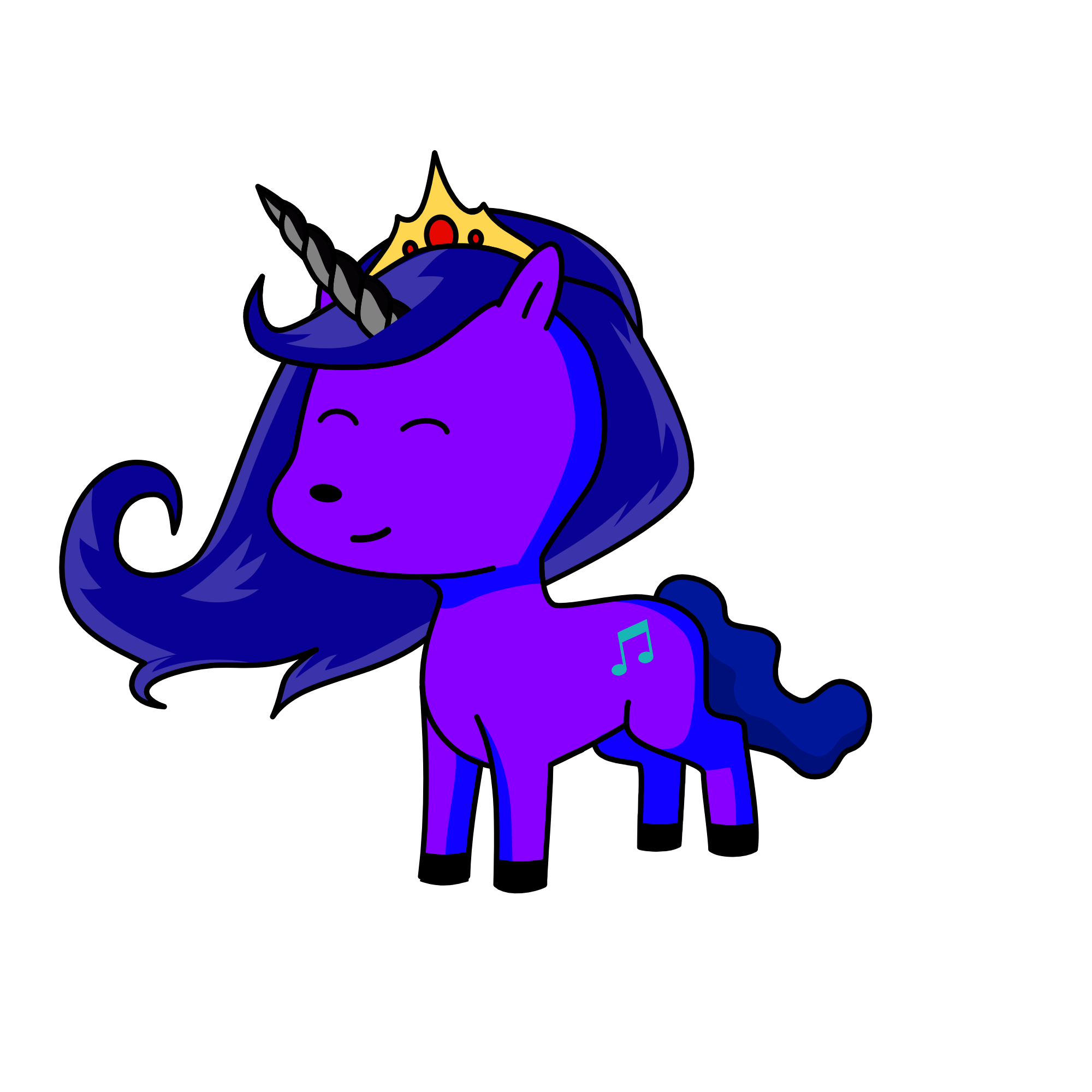 Queen of the Dark, the unicorn