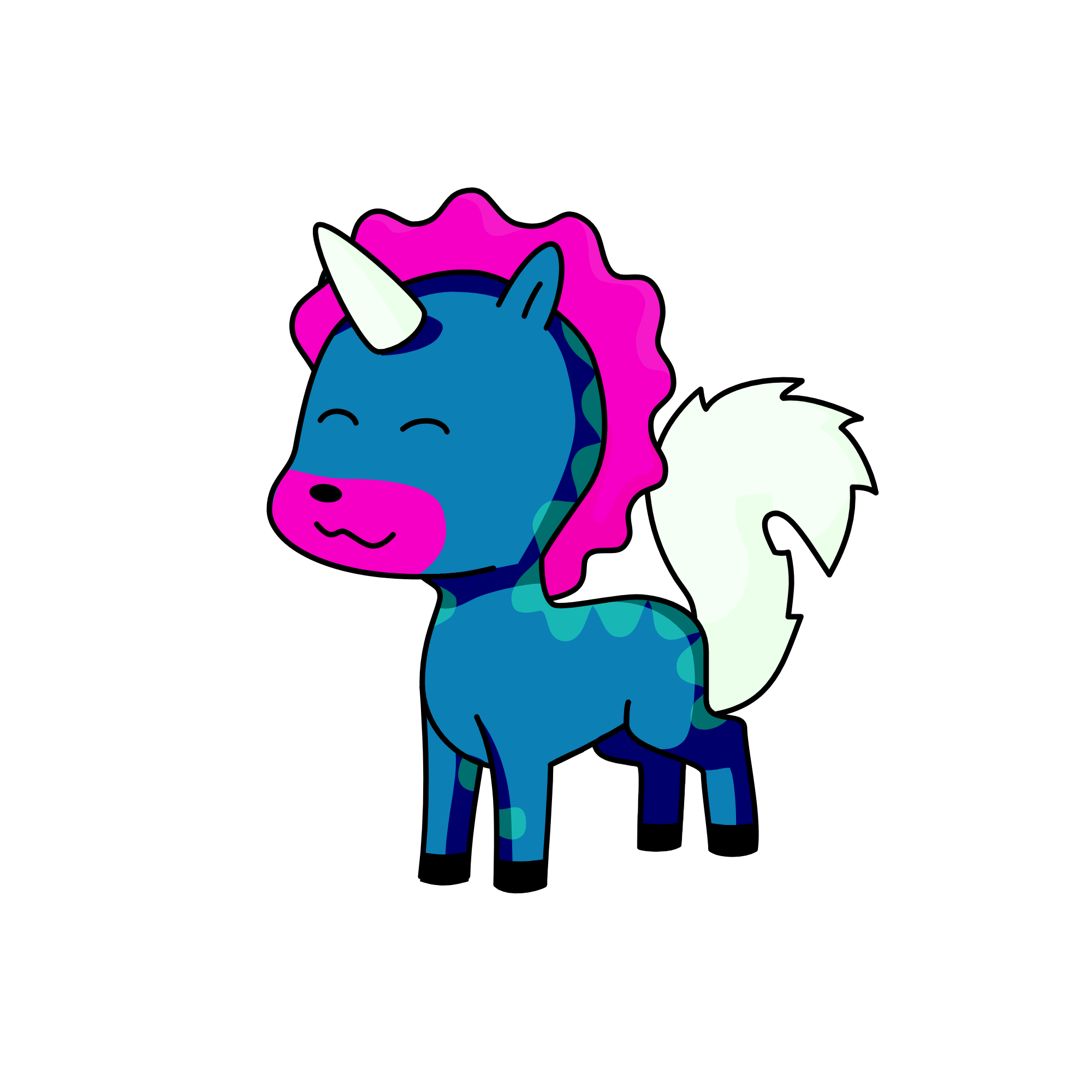 poopy white , the unicorn