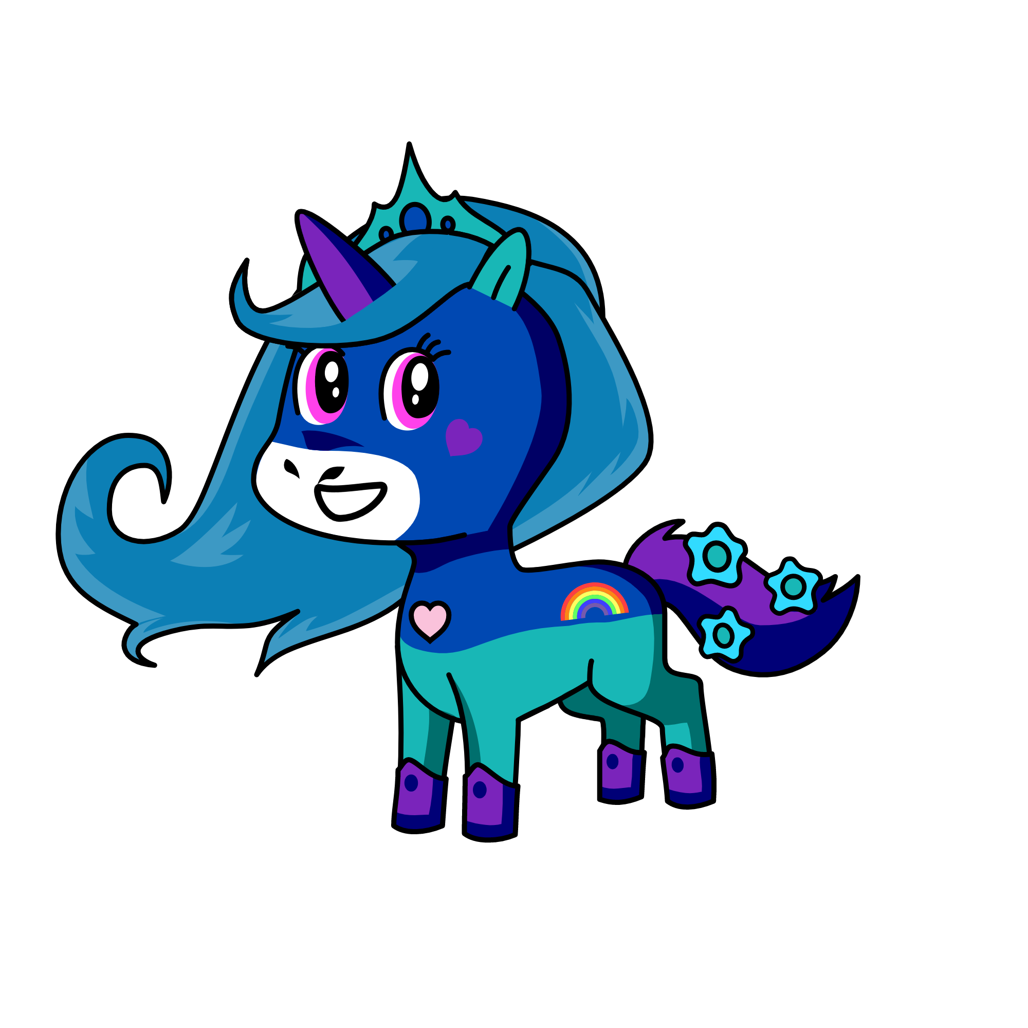 blue scy, the unicorn