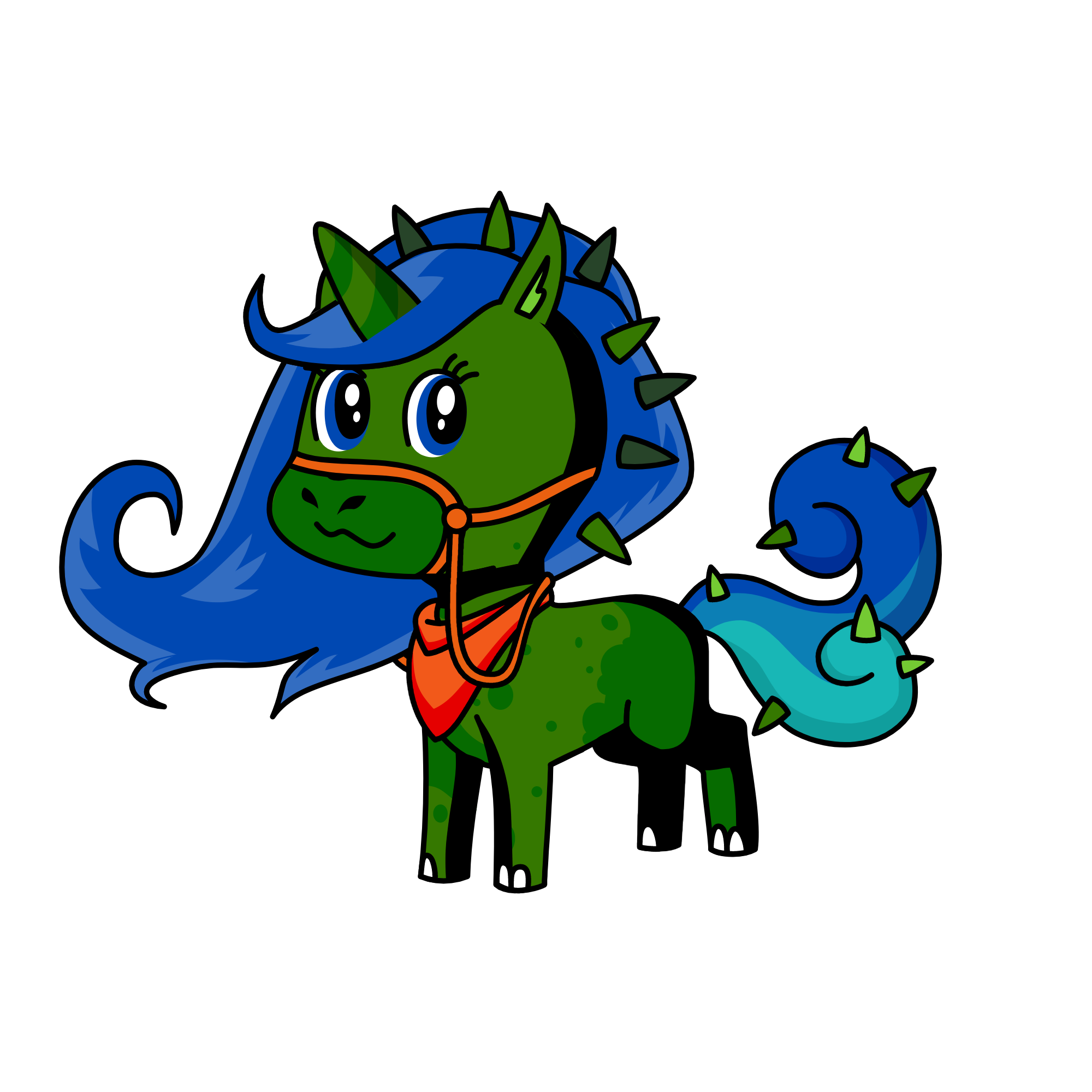 Dark DinoGrass Danielle, the unicorn
