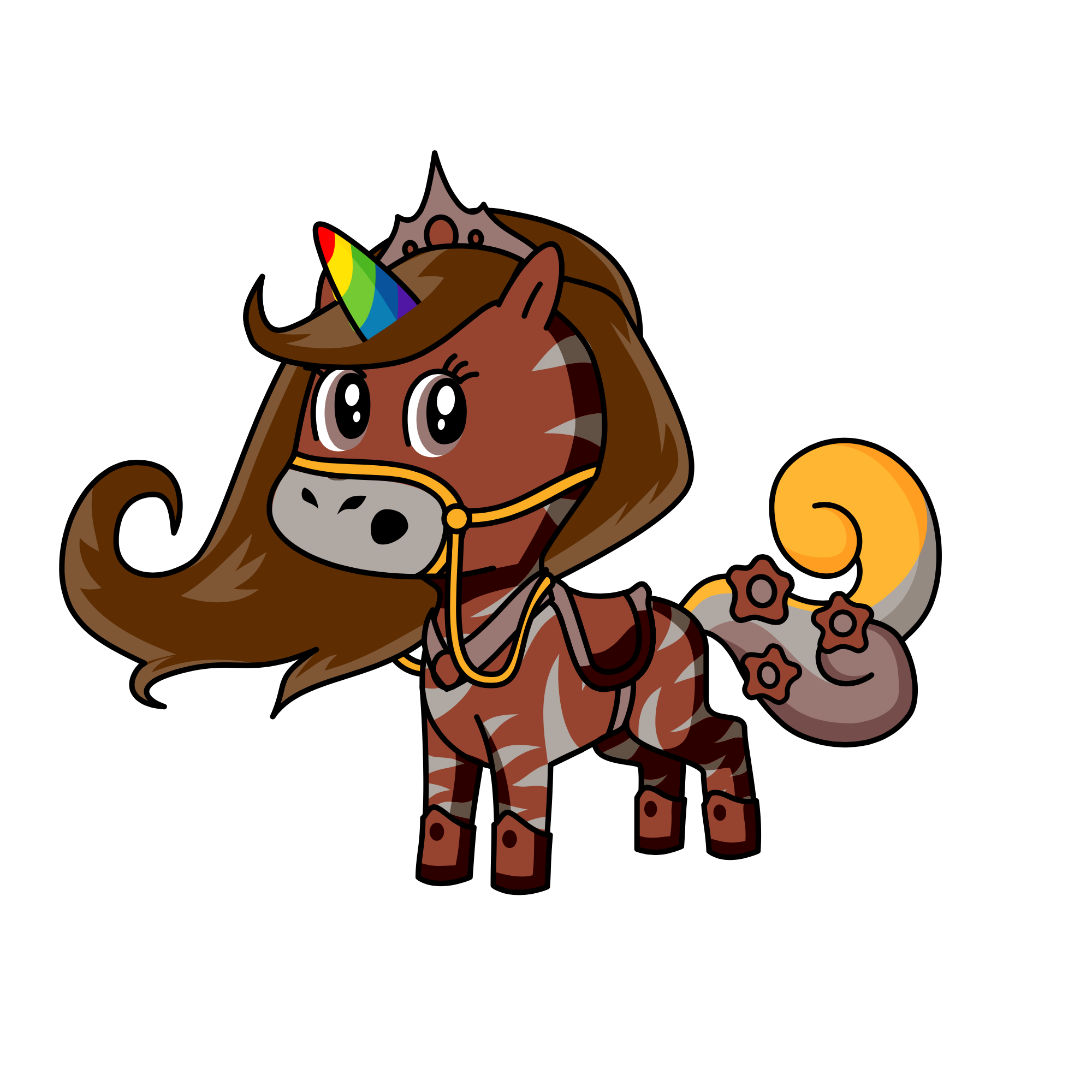 Queen of Brown and Grey, the unicorn