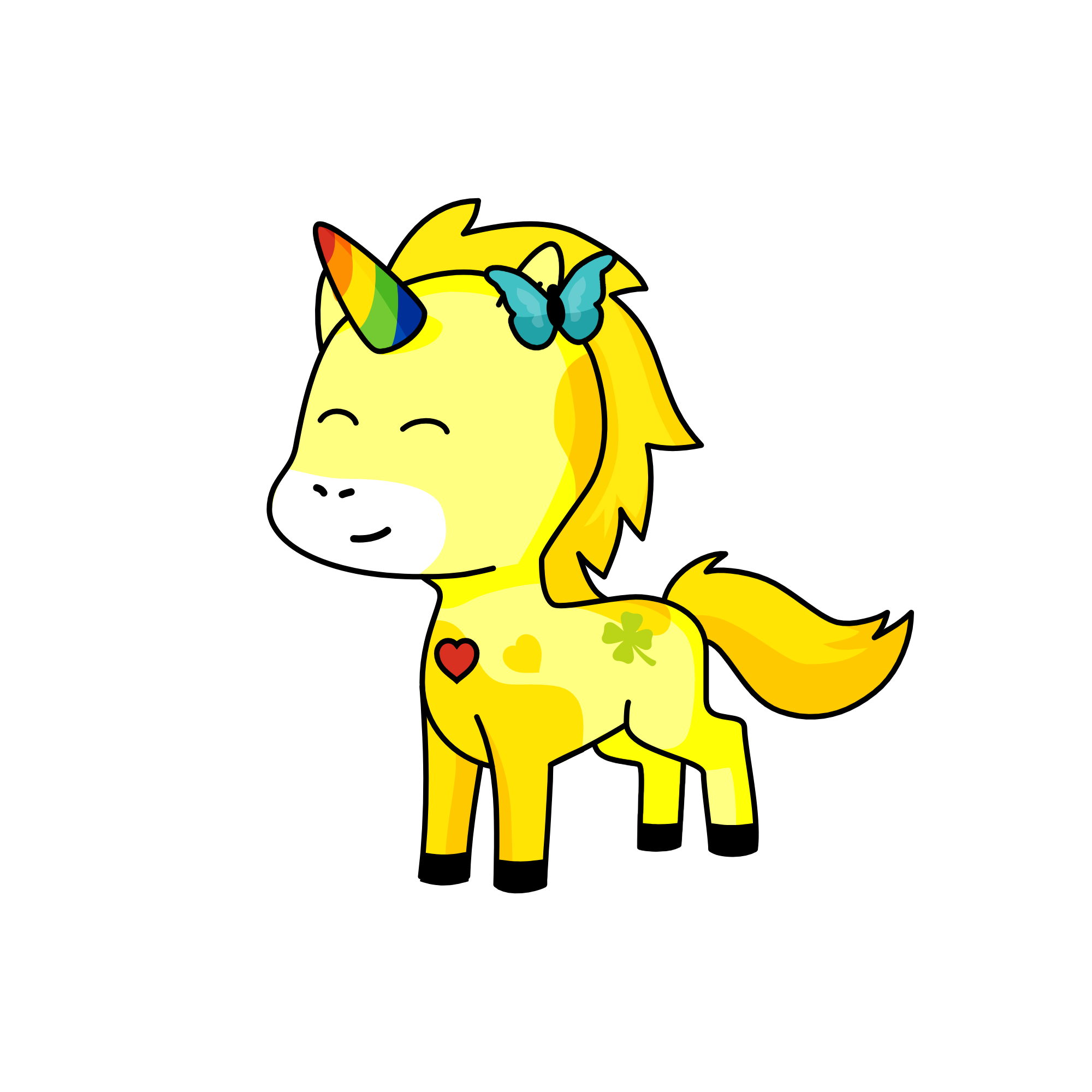 gold, the unicorn