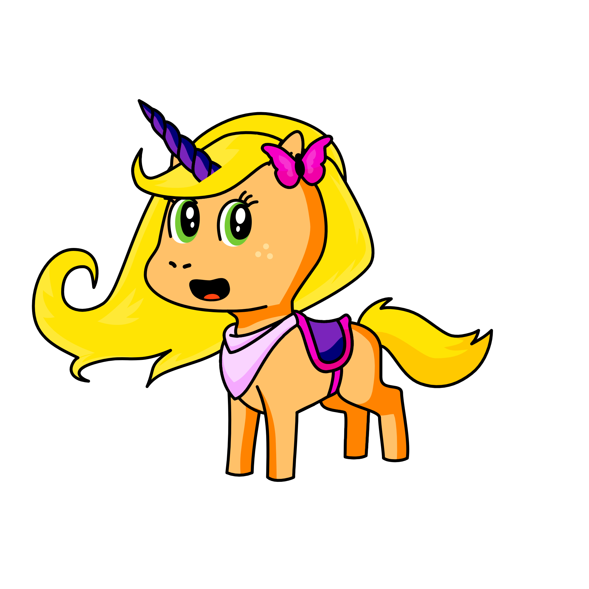 Rapunzel, the unicorn
