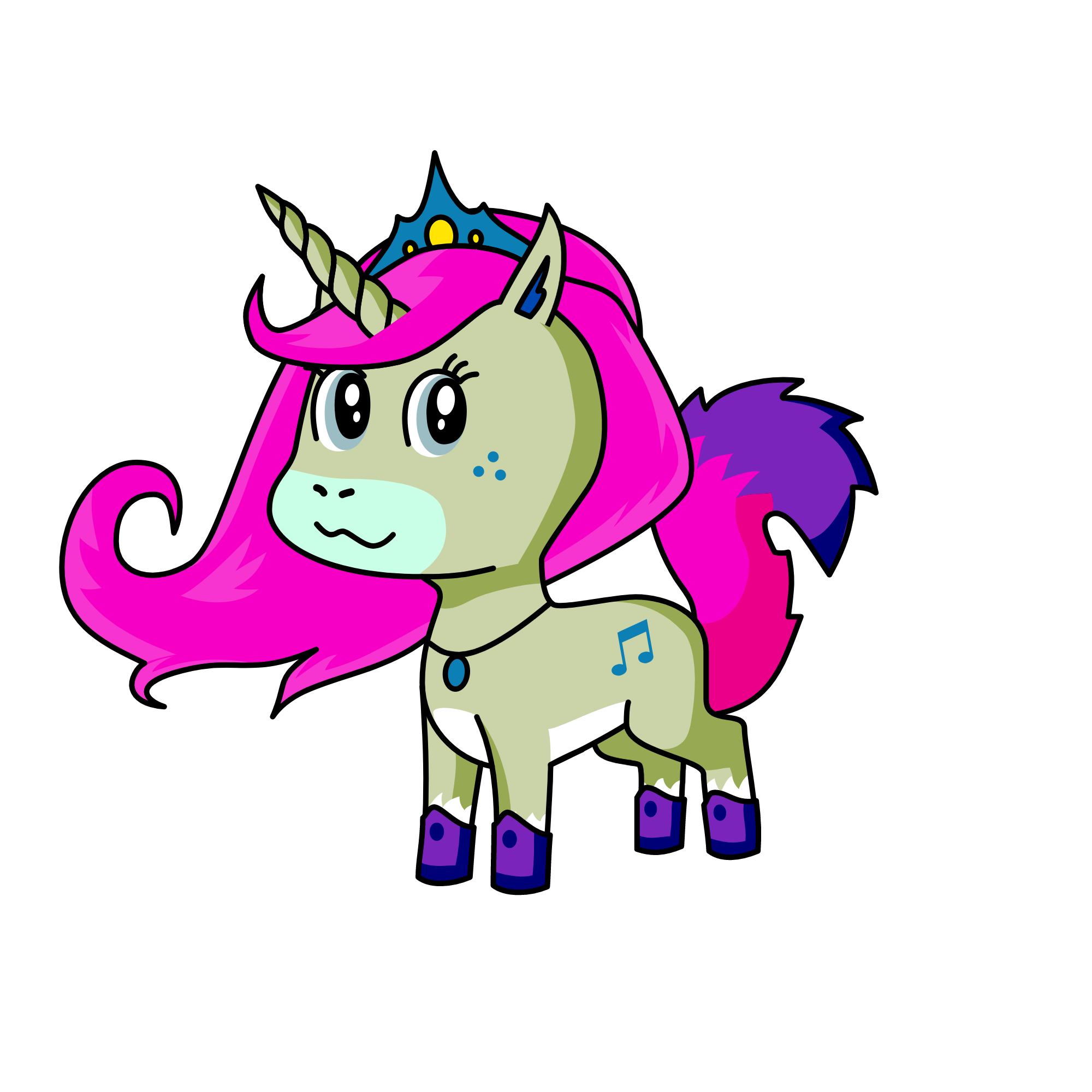 Snowly, the unicorn