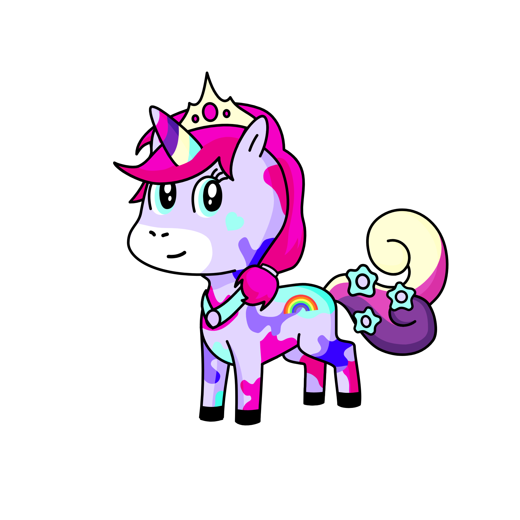 rainbow sparkle spark, the unicorn