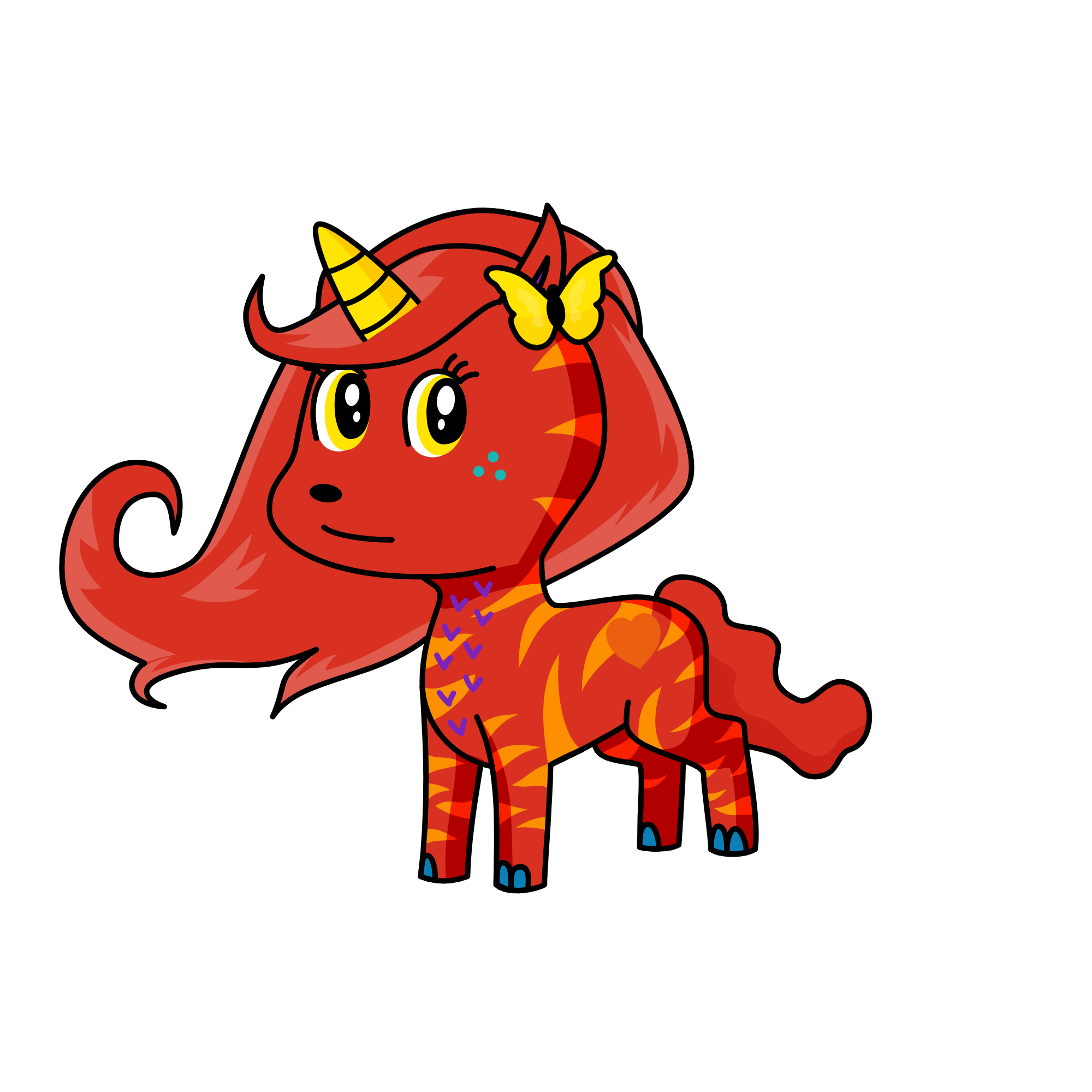 fire unicorn, the unicorn