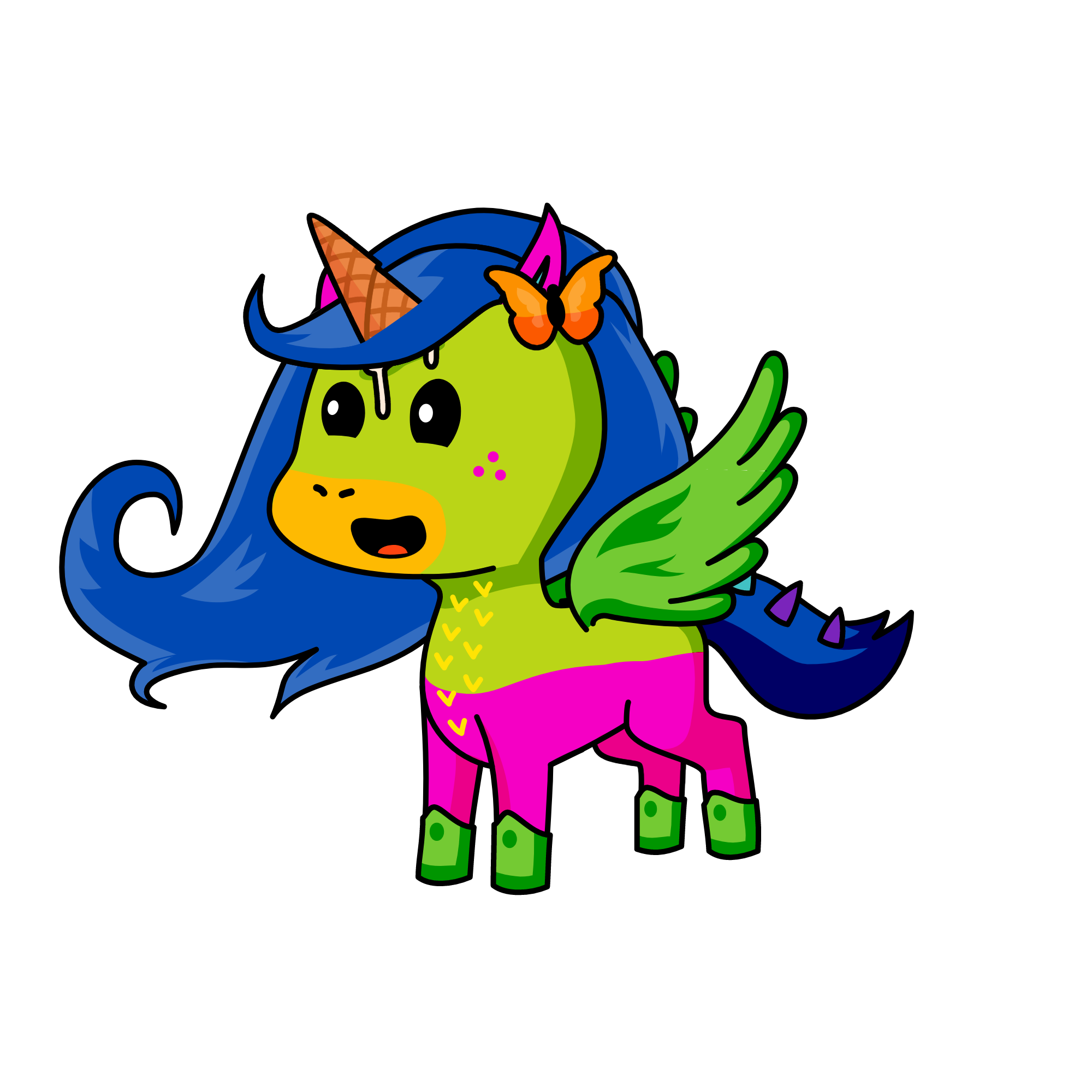 wonky flier, the unicorn