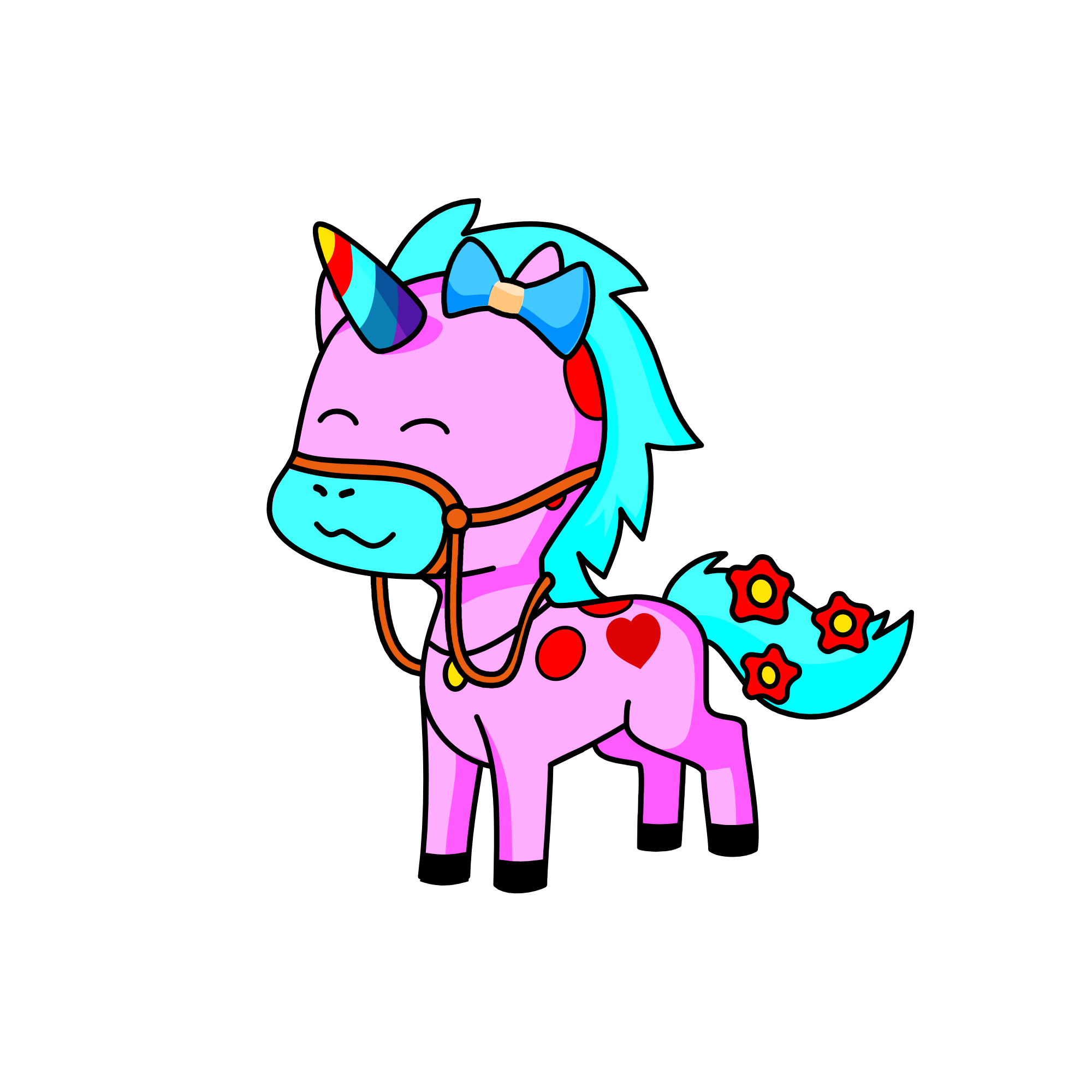 Rainbow, the unicorn