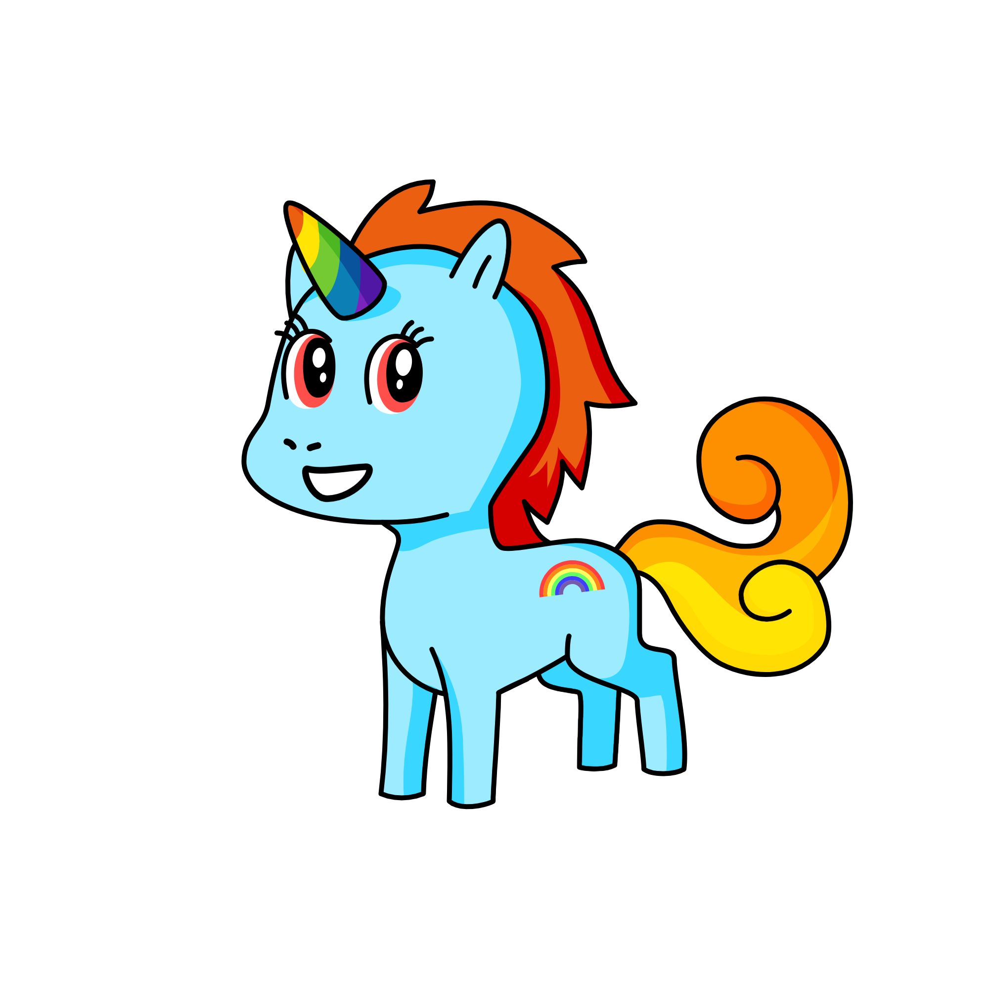 Rainbow Dash, the unicorn