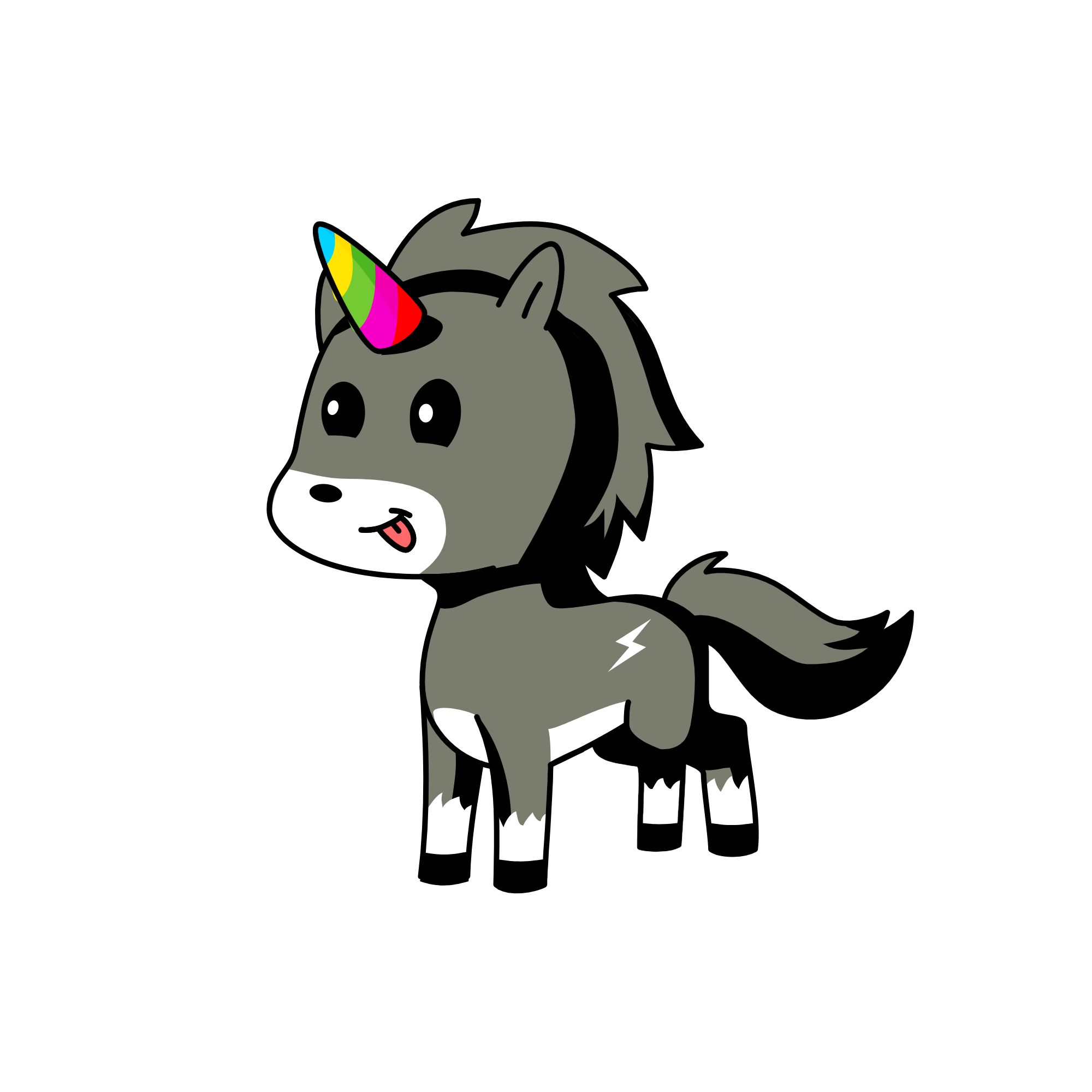 Wolf, the unicorn