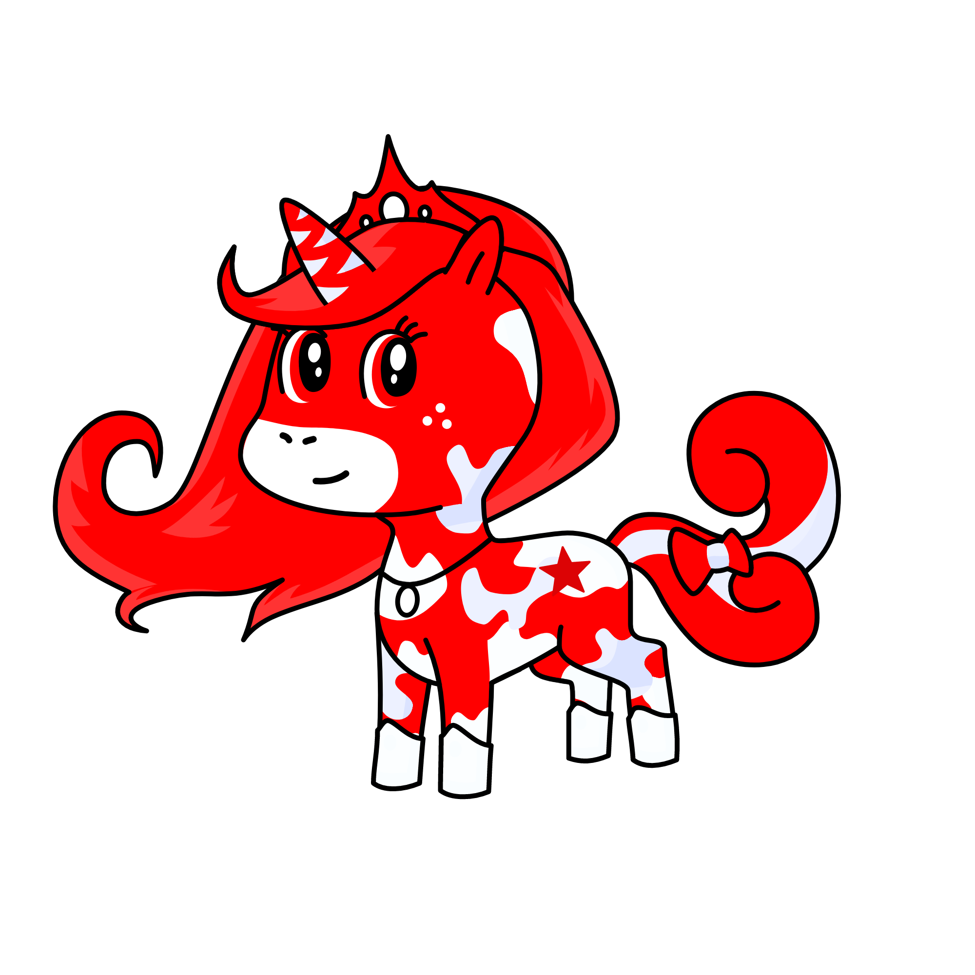 candy cane Queen, the unicorn