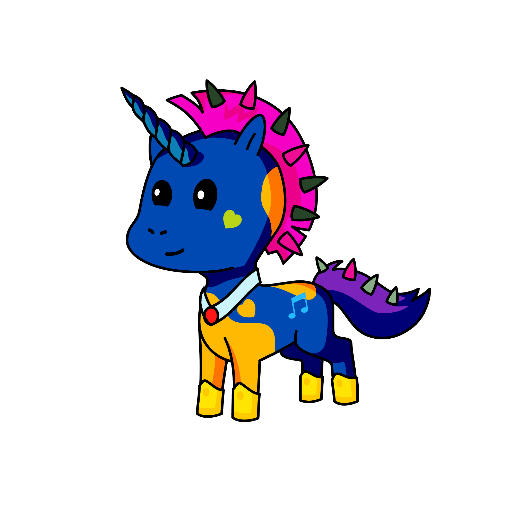 colorful pop star, the unicorn