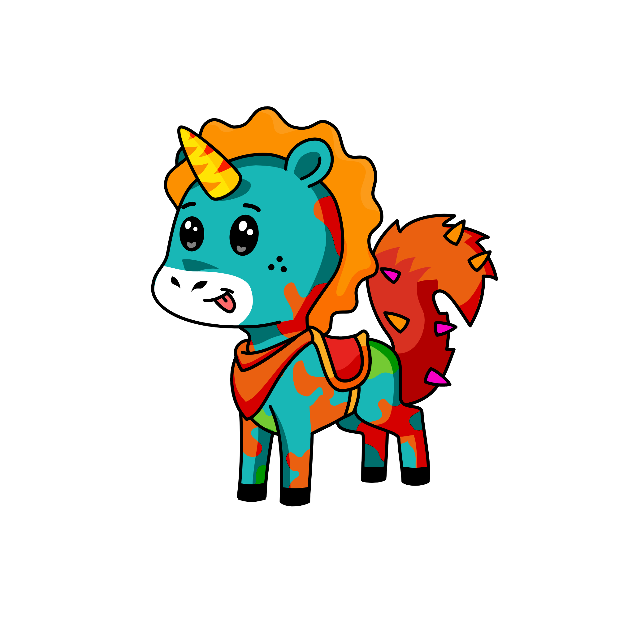Beautiful cowboy, the unicorn