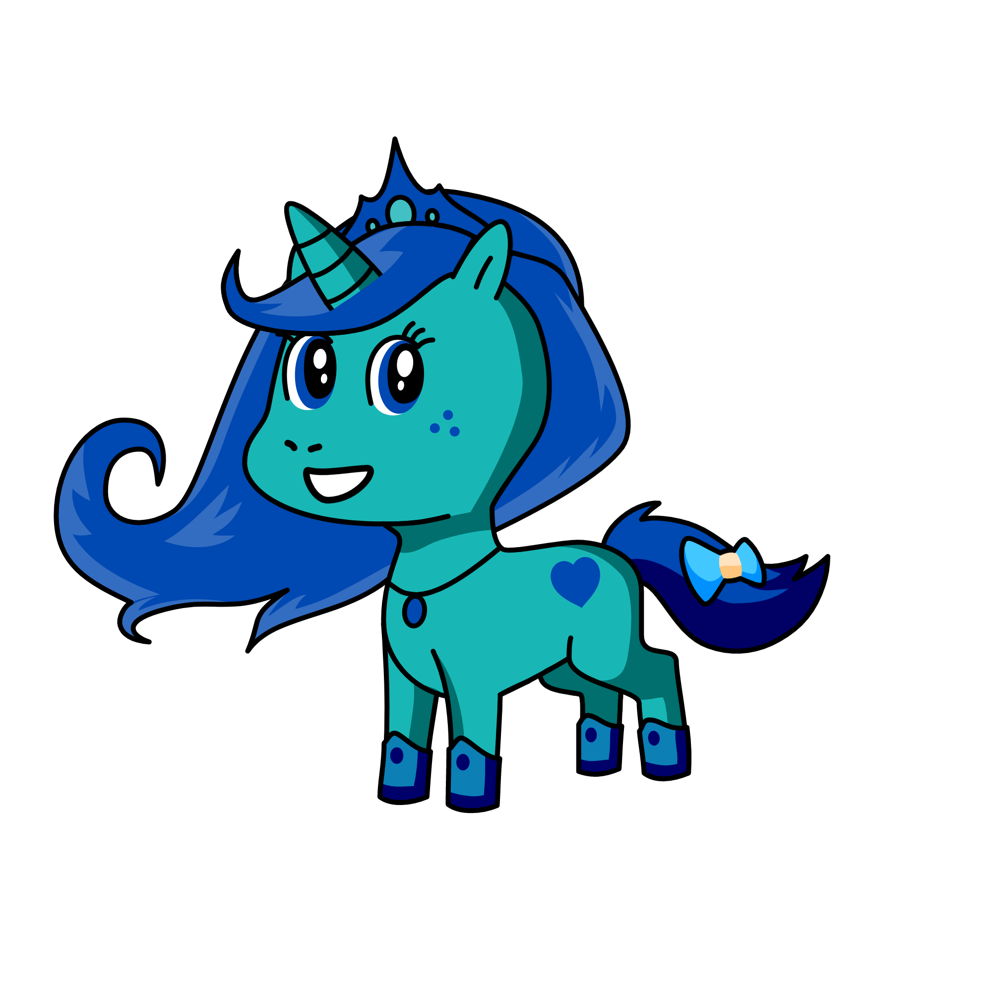 Starlight blue, the unicorn