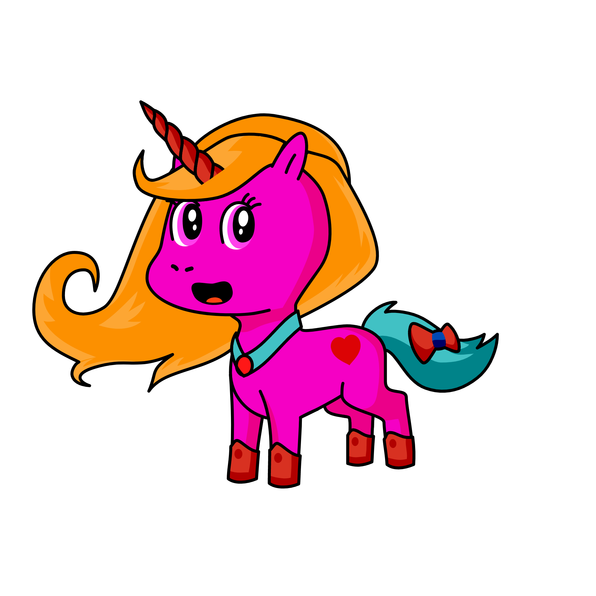 Pinky, the unicorn