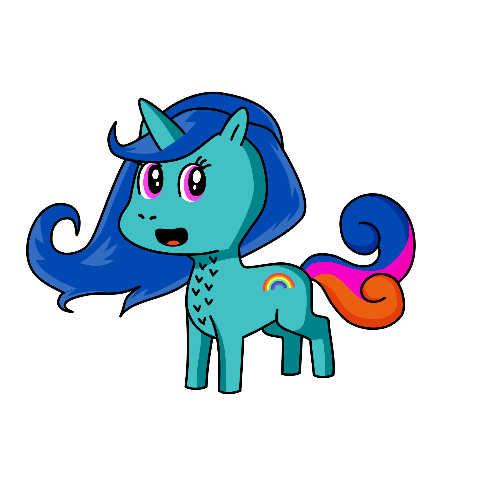 Rainbow Dash, the unicorn