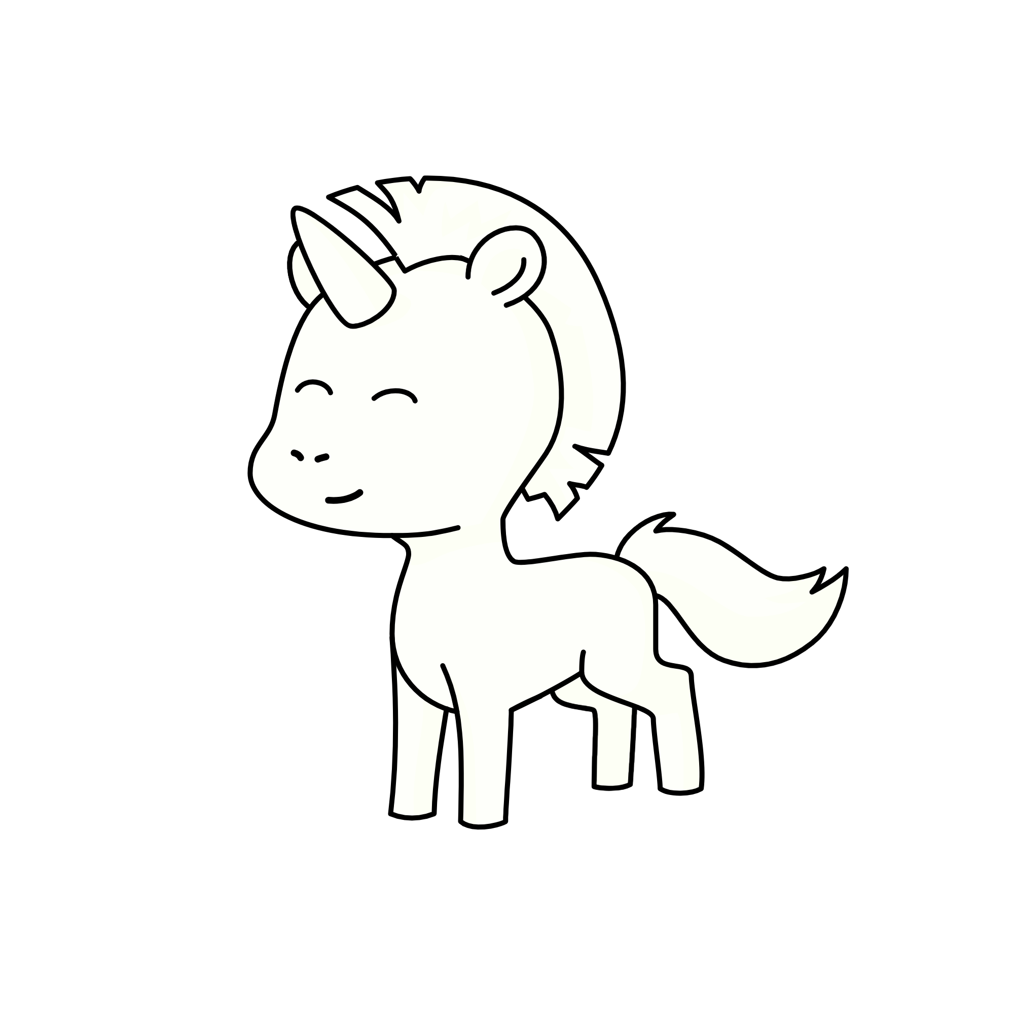 Drawing, the unicorn