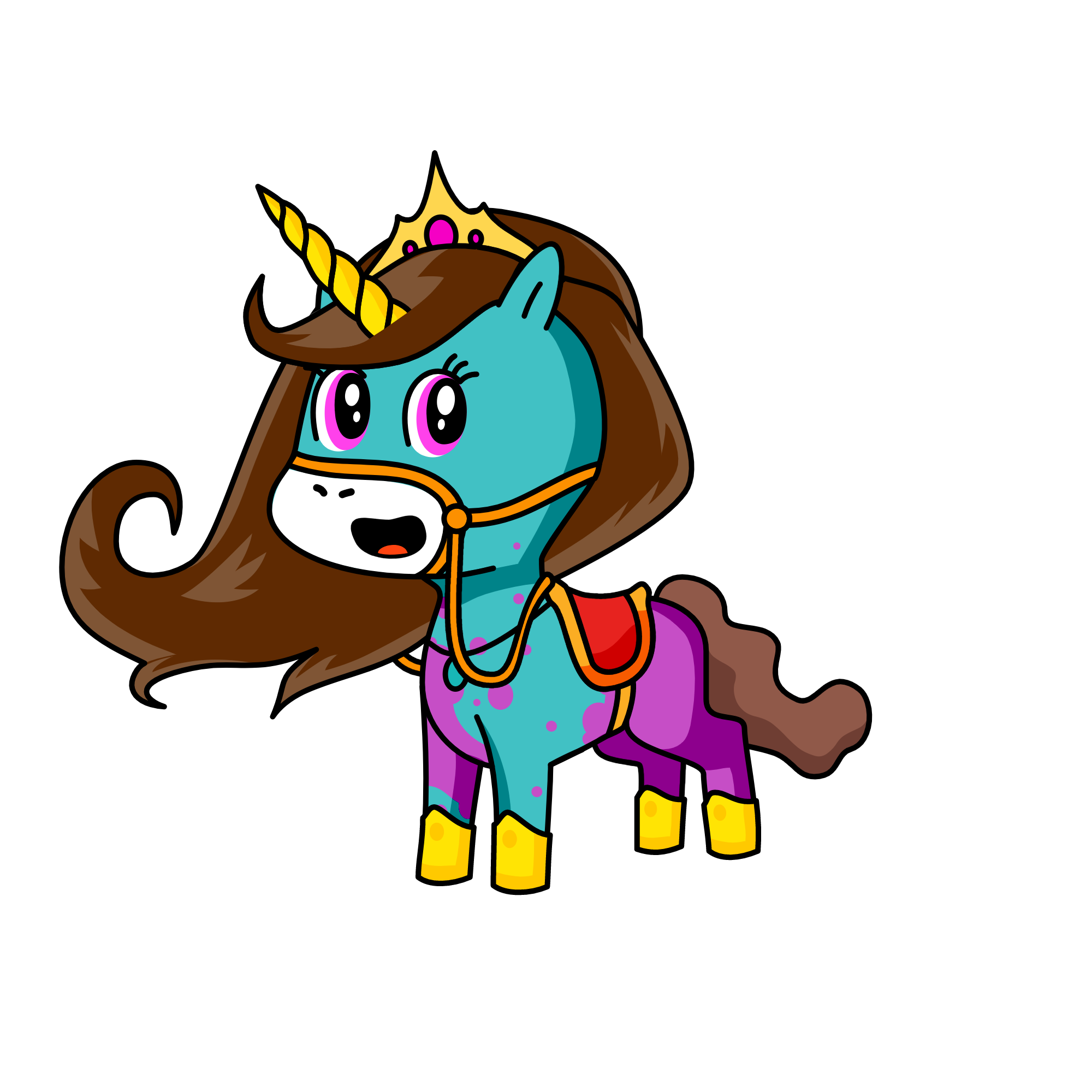 the Queen, the unicorn
