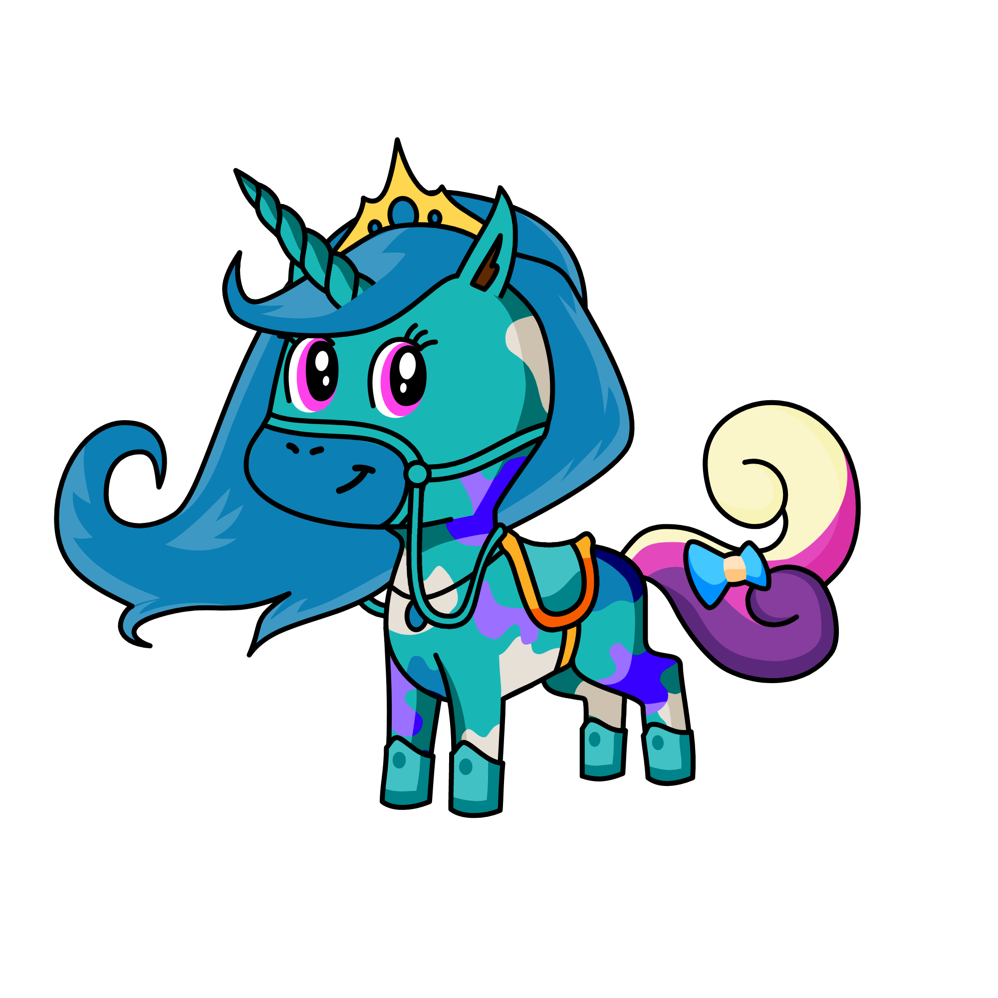 princess Blue, the unicorn