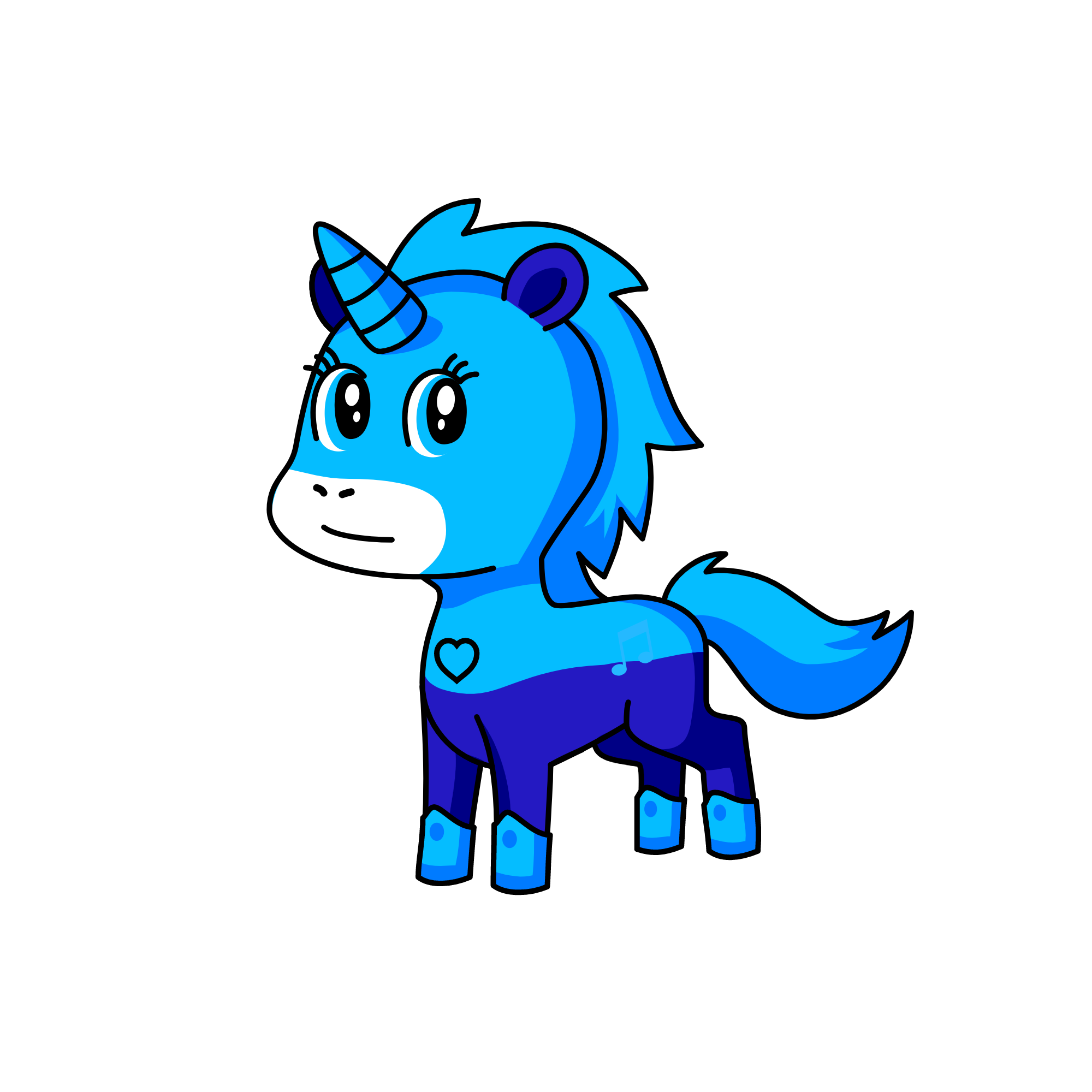 blue among us, the unicorn
