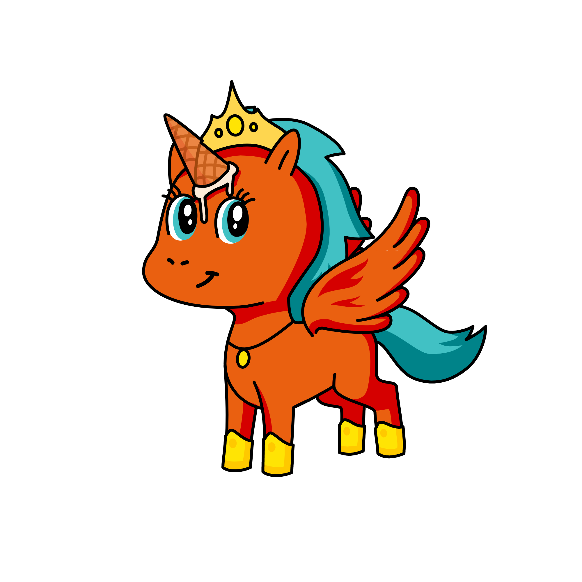 queen ice cream , the unicorn