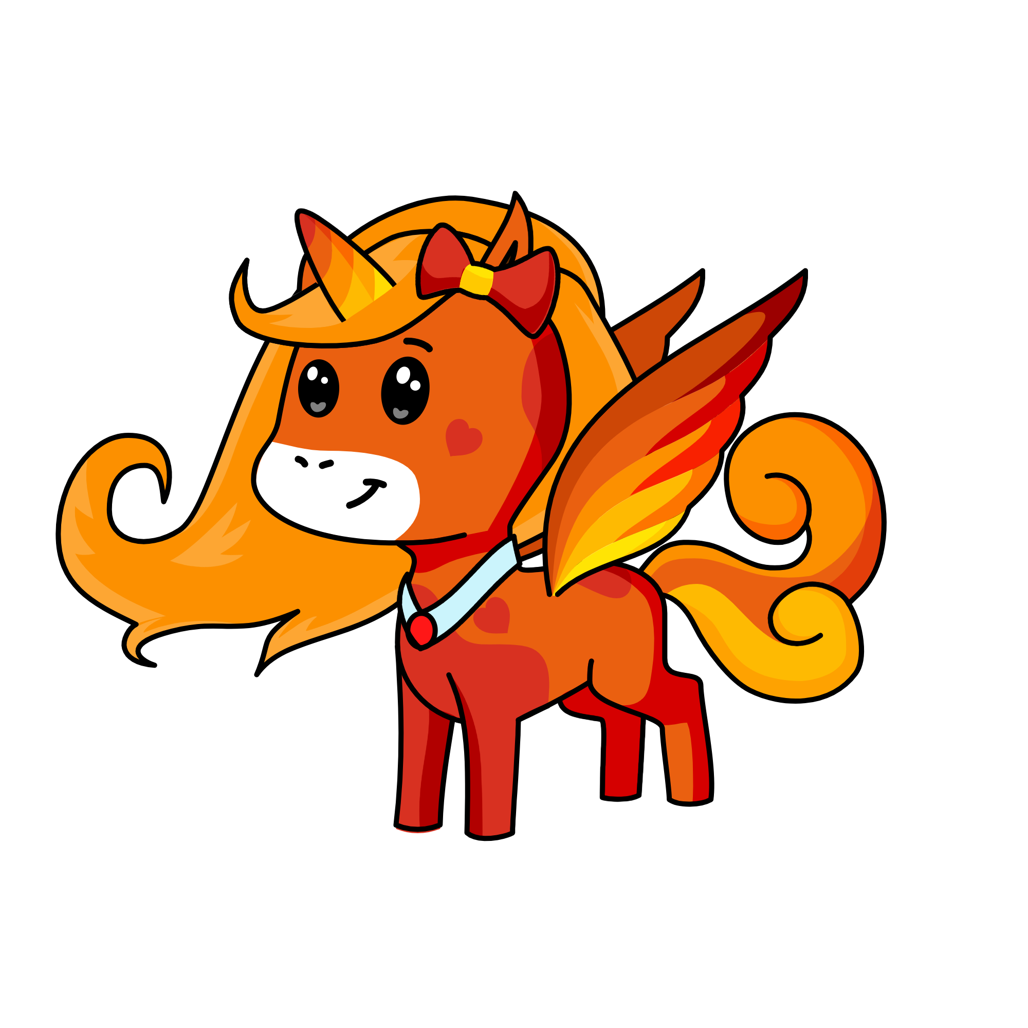 Sunset, the unicorn