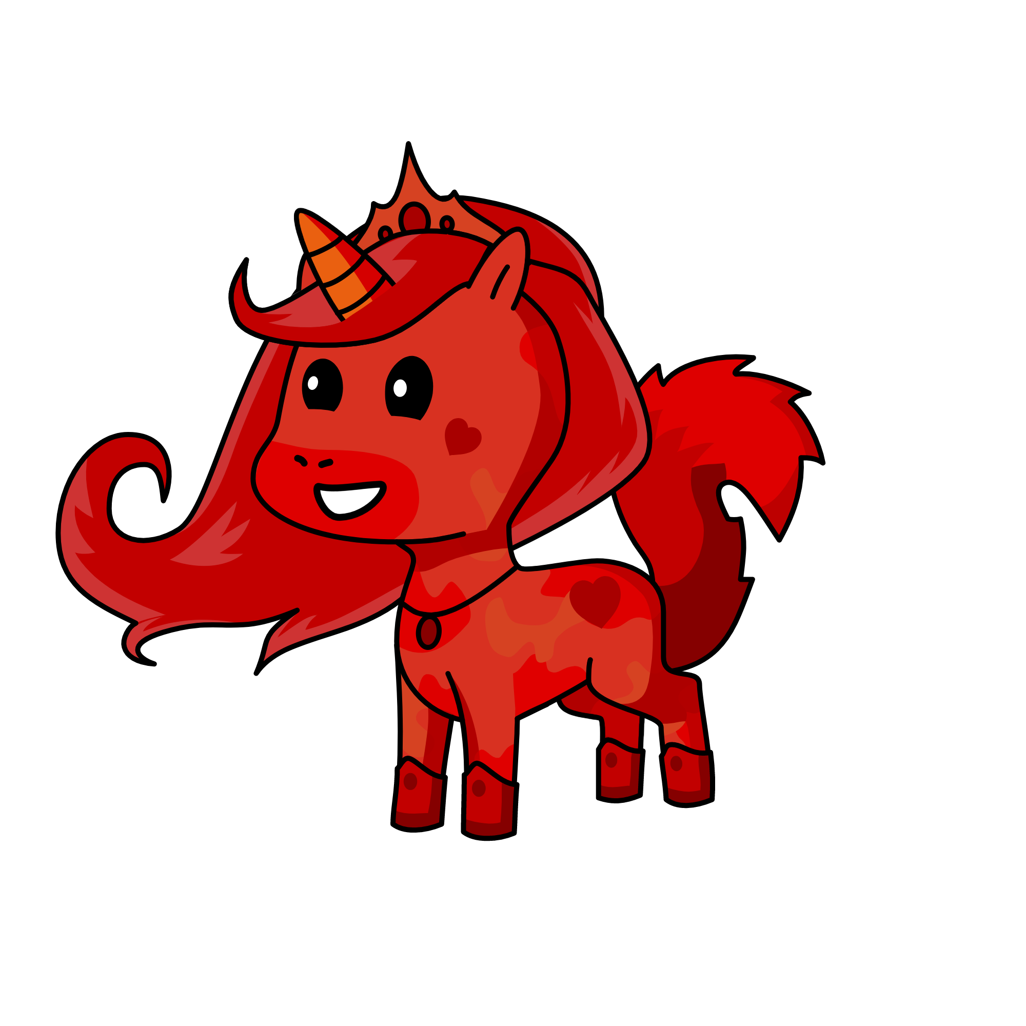 Fire Queen, the unicorn