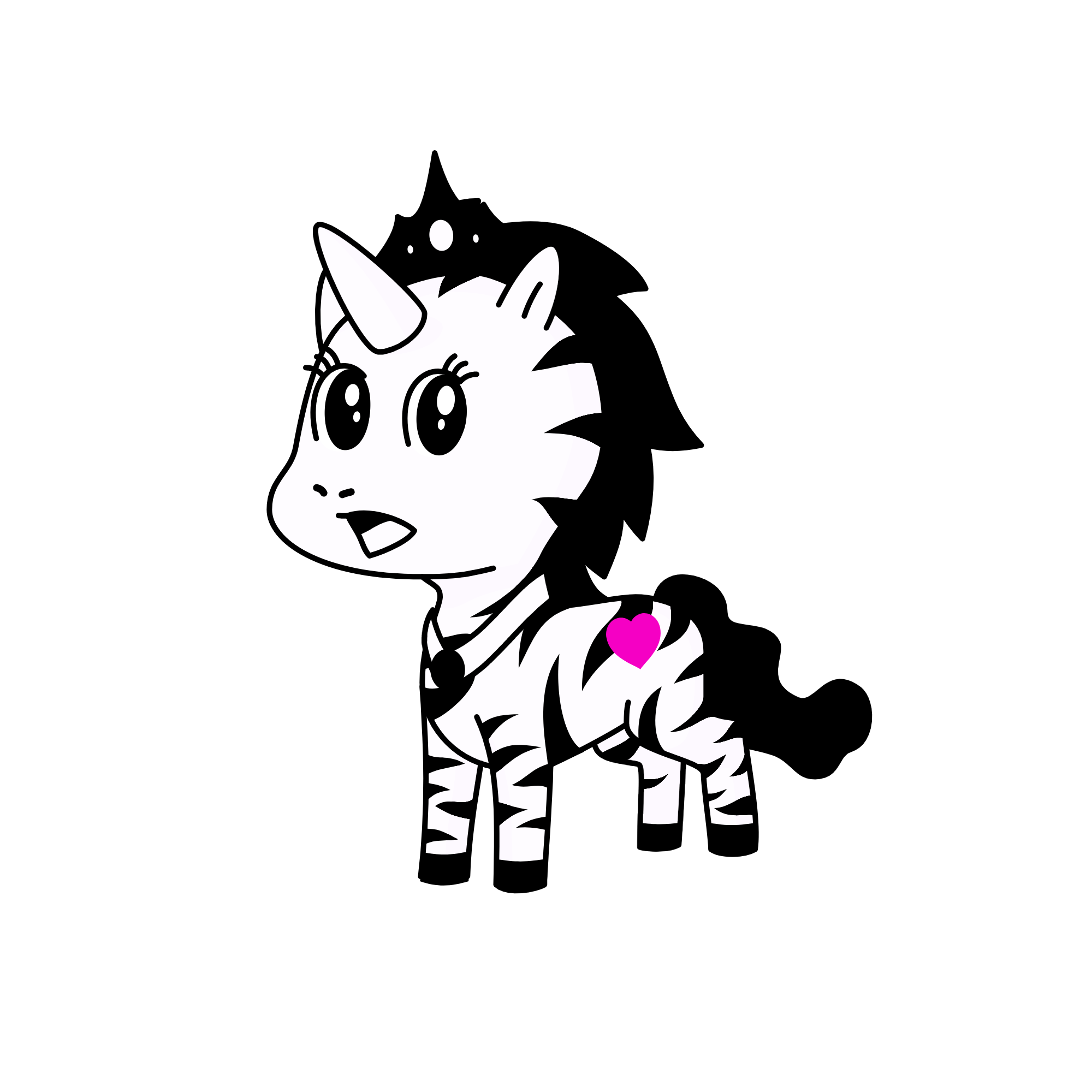 zebra queen, the unicorn