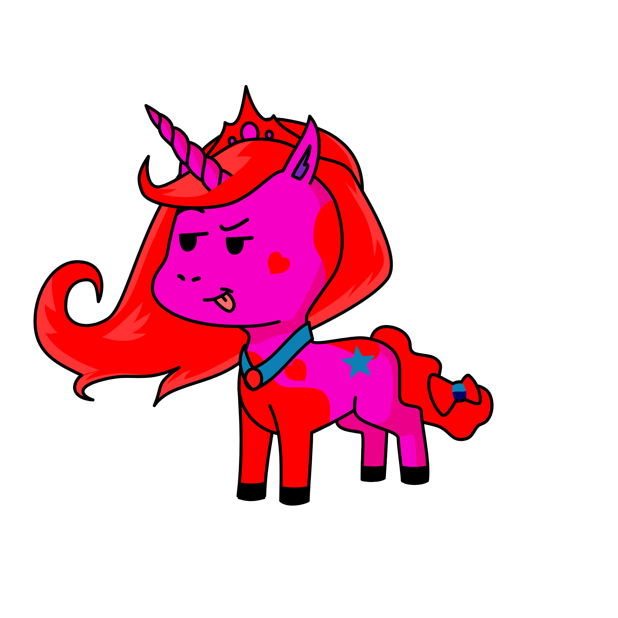 fire queen, the unicorn
