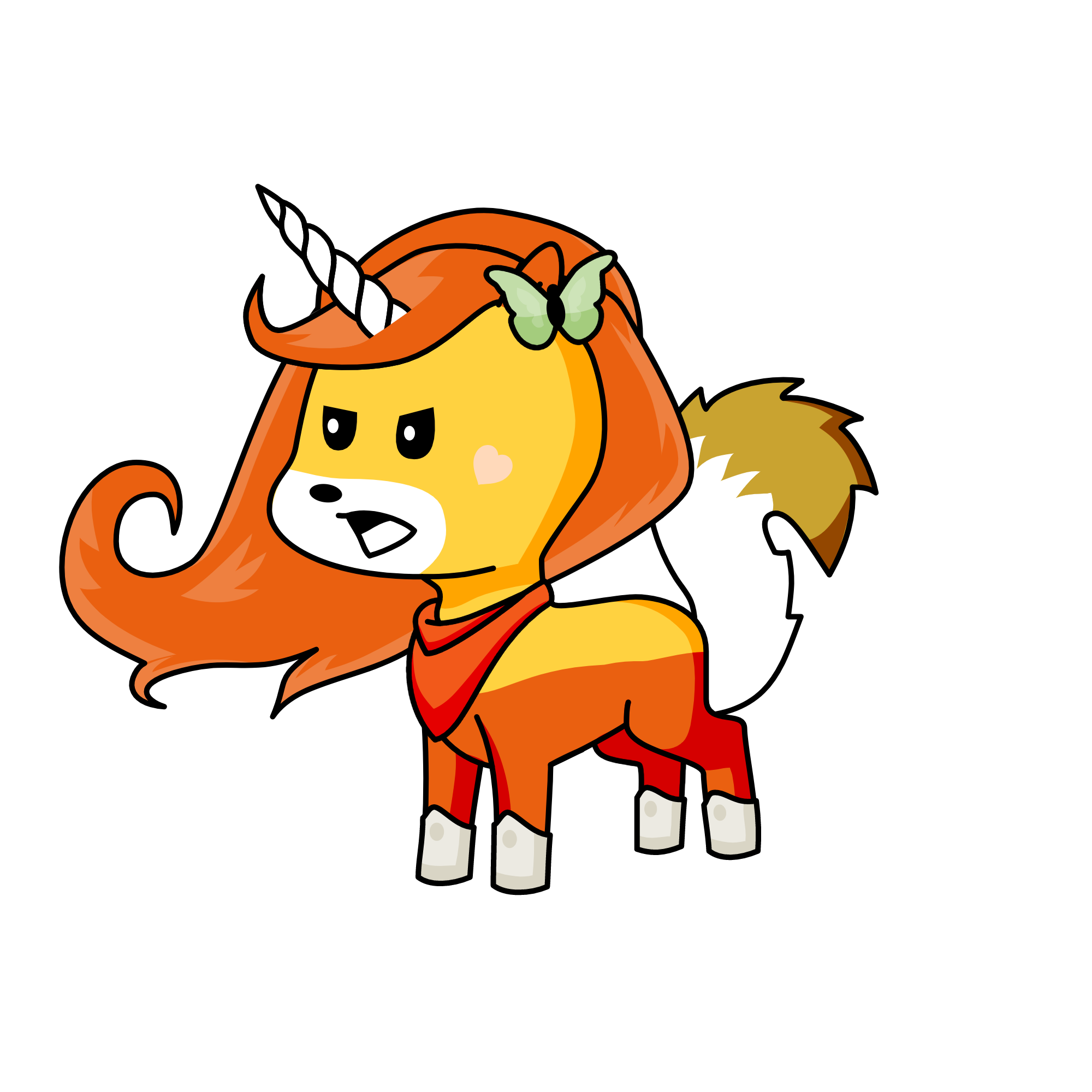Wolf, the unicorn