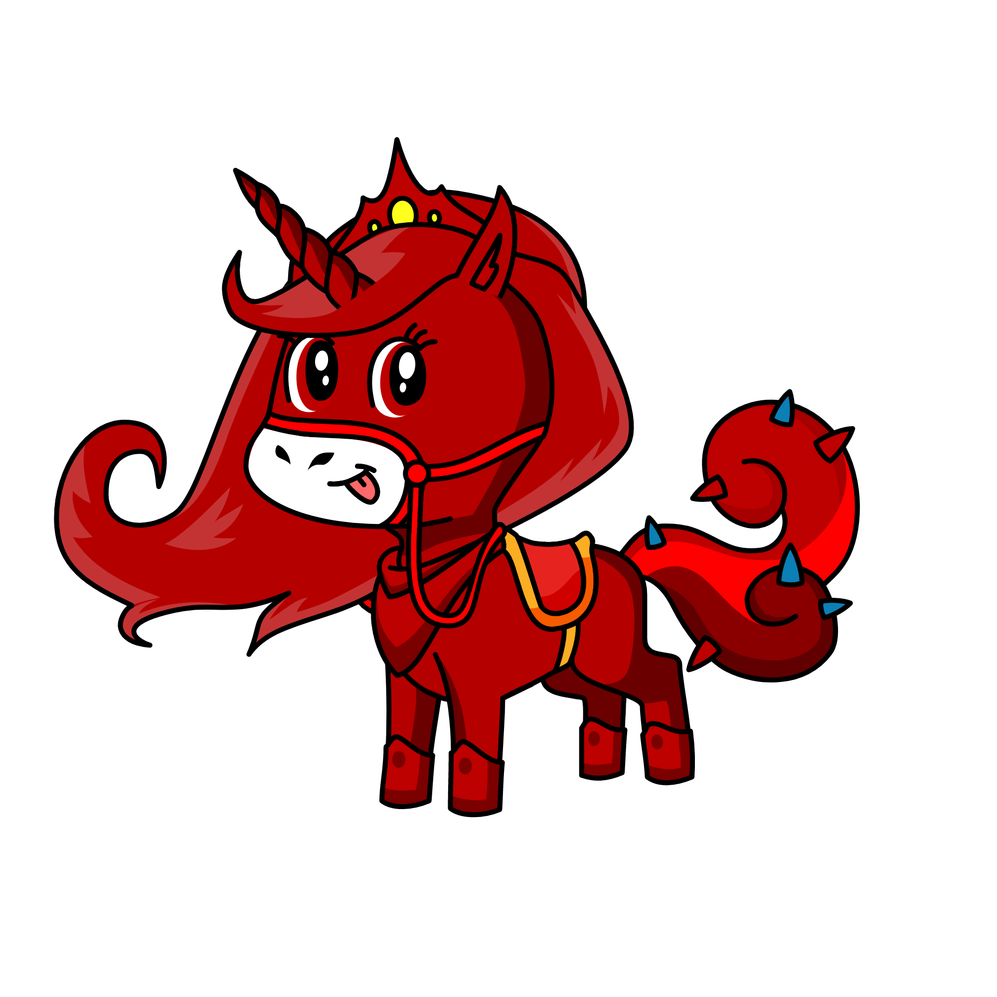 red gril, the unicorn