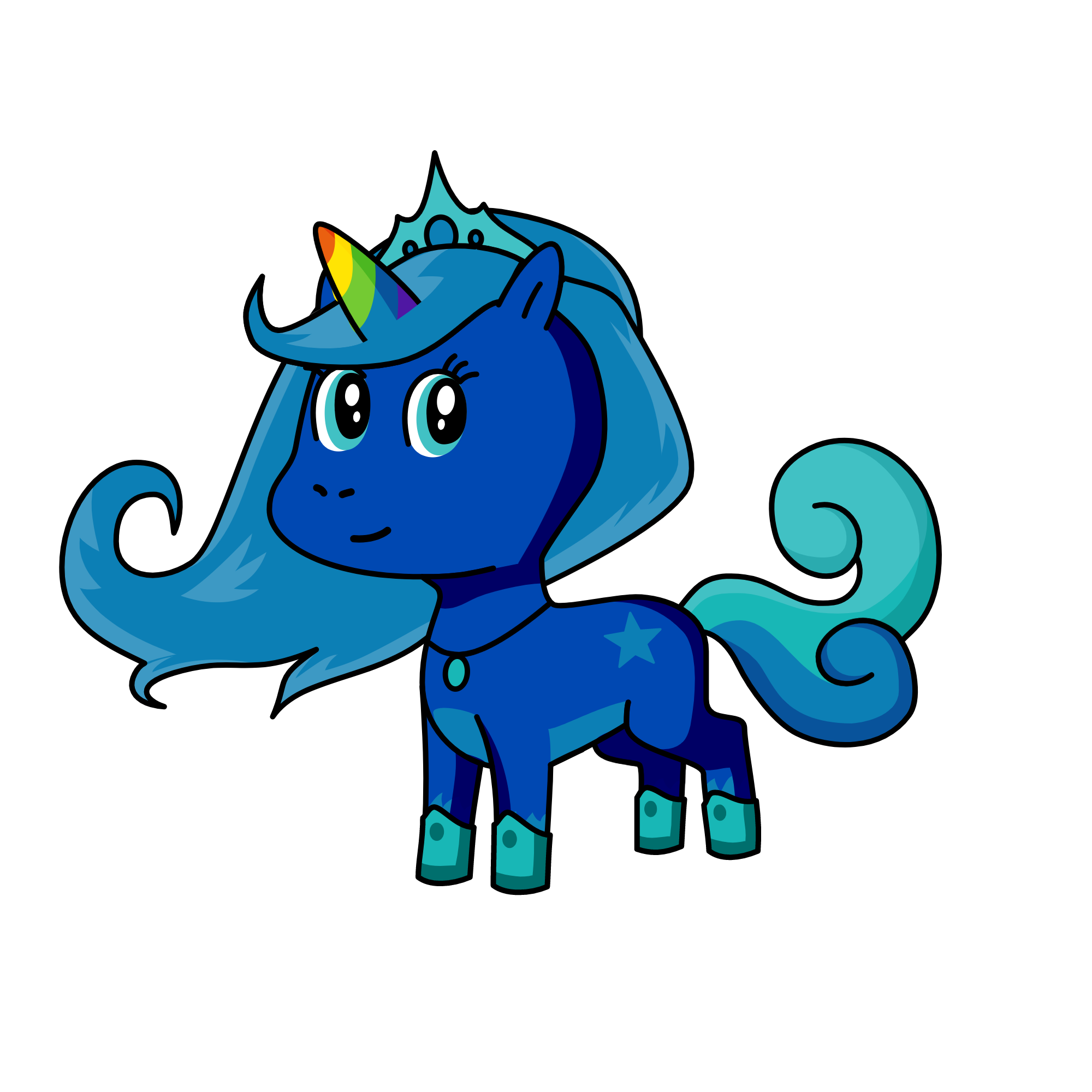 princess, clestias sister(little), the unicorn