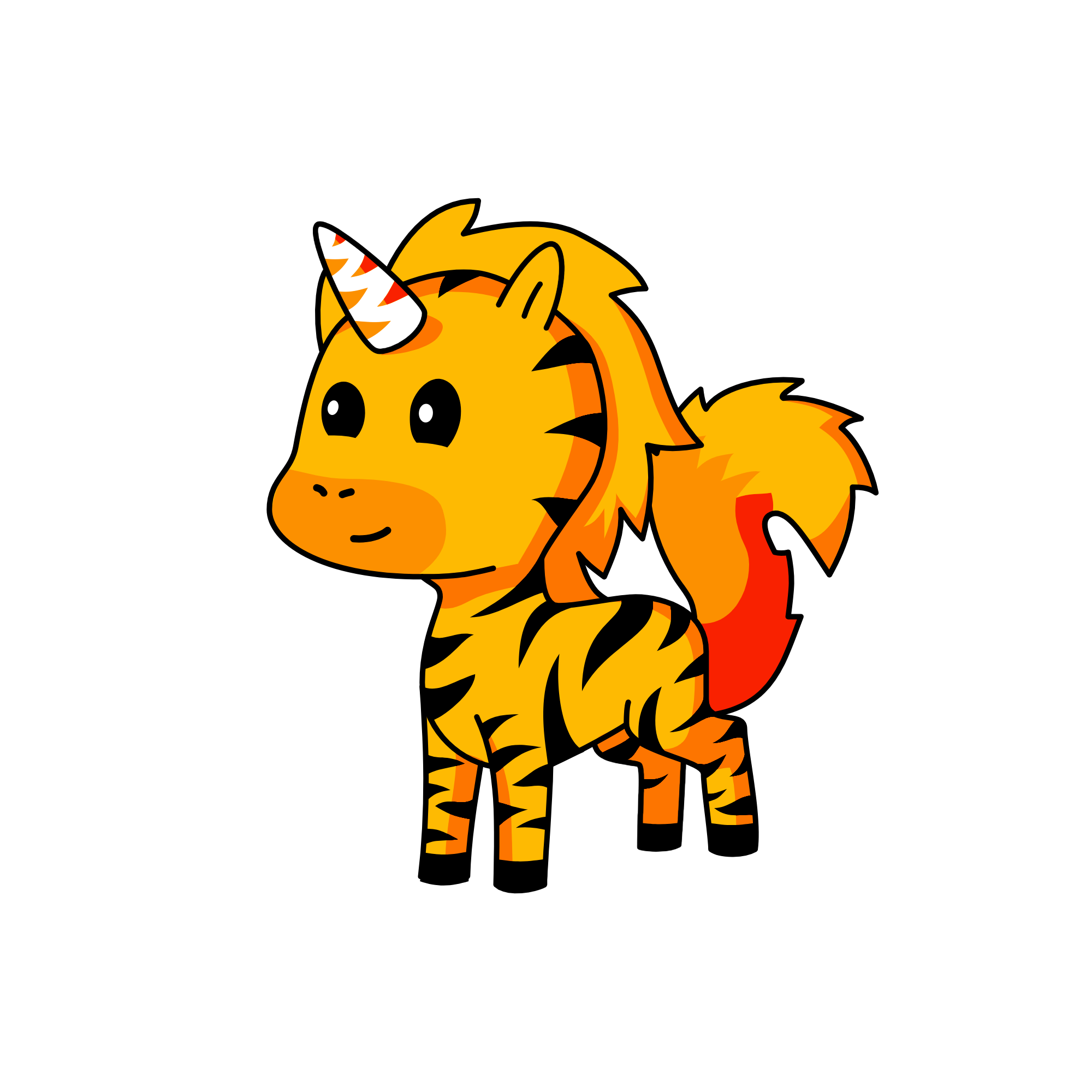 tiger, the unicorn