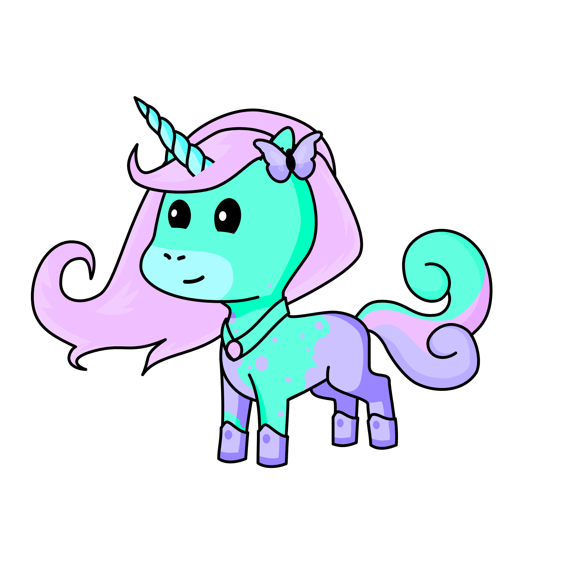 Sweet, the unicorn