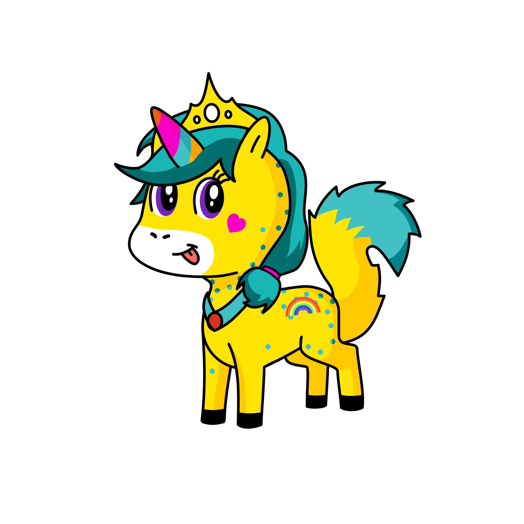 Rainbow, the unicorn