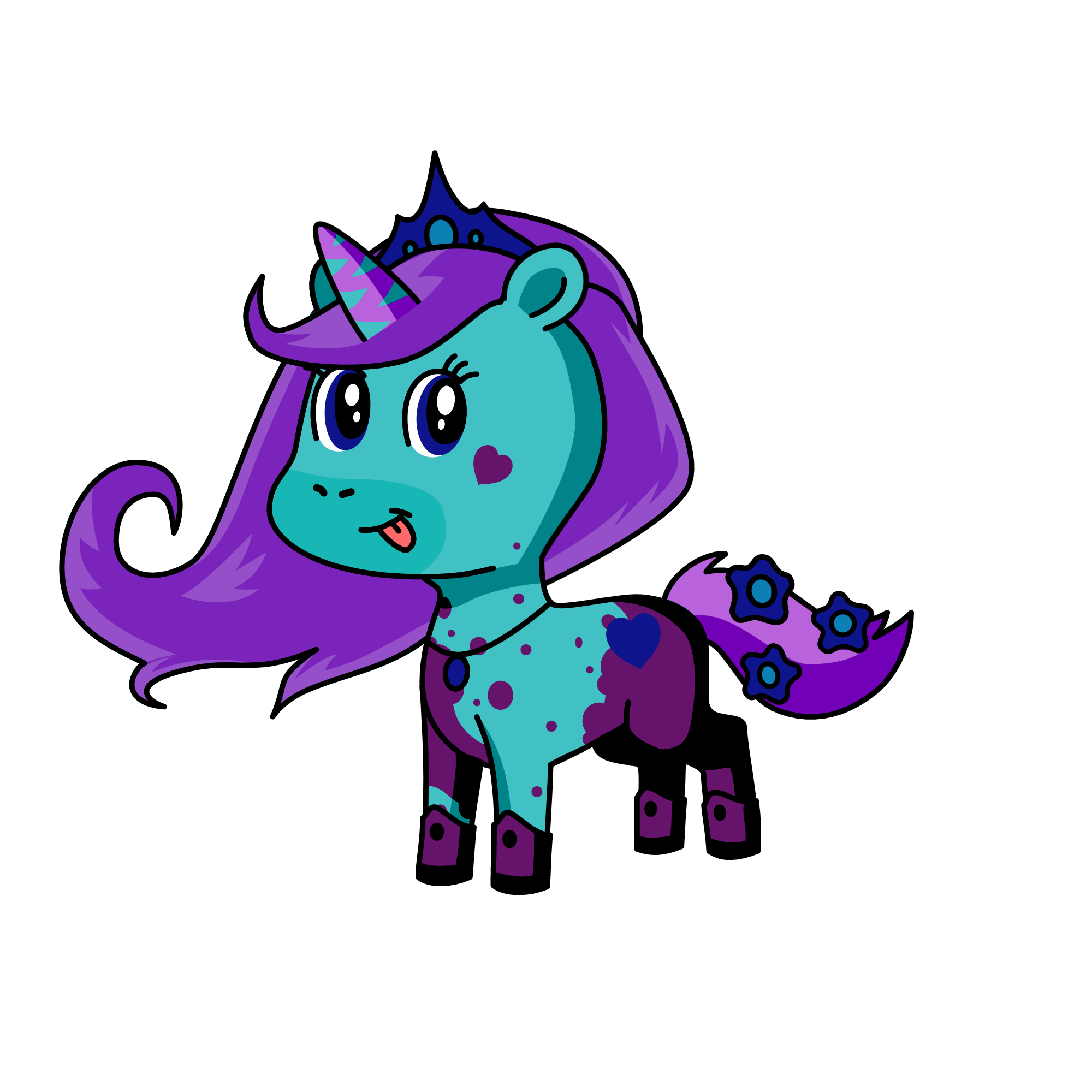pony, the unicorn