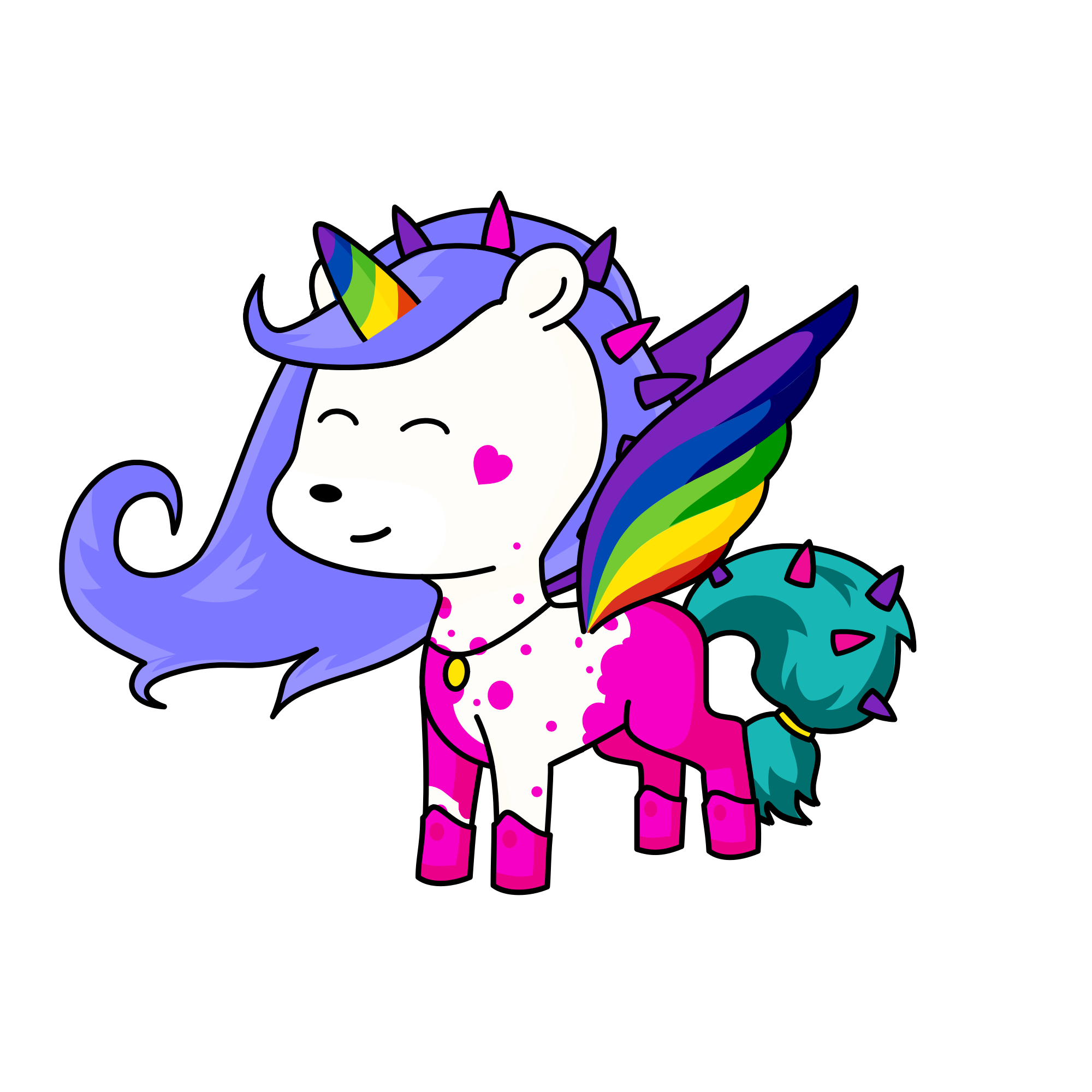 Rainbow, the unicorn