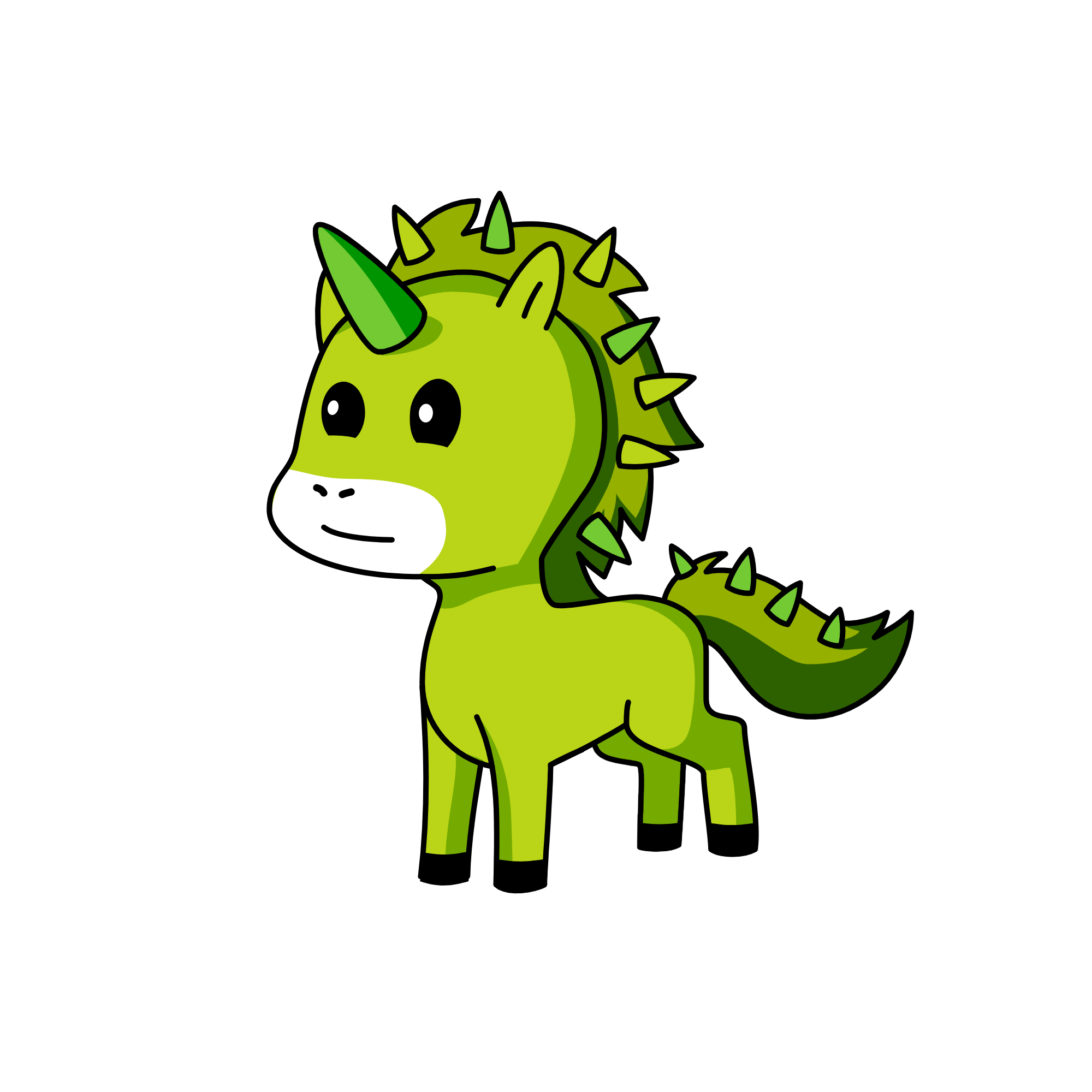 Cacti (a lot of cactus), the unicorn