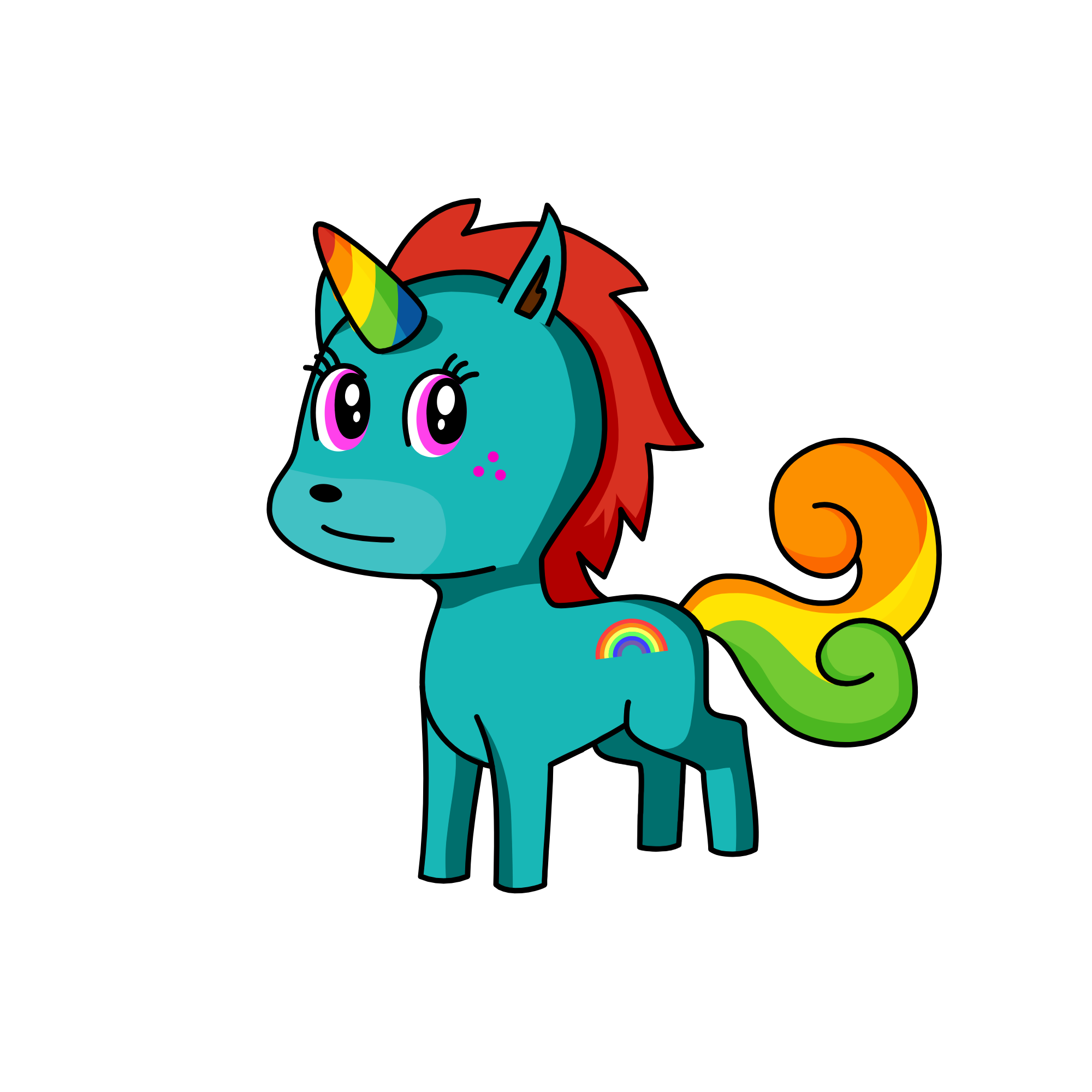 Rainbow Dash, the unicorn
