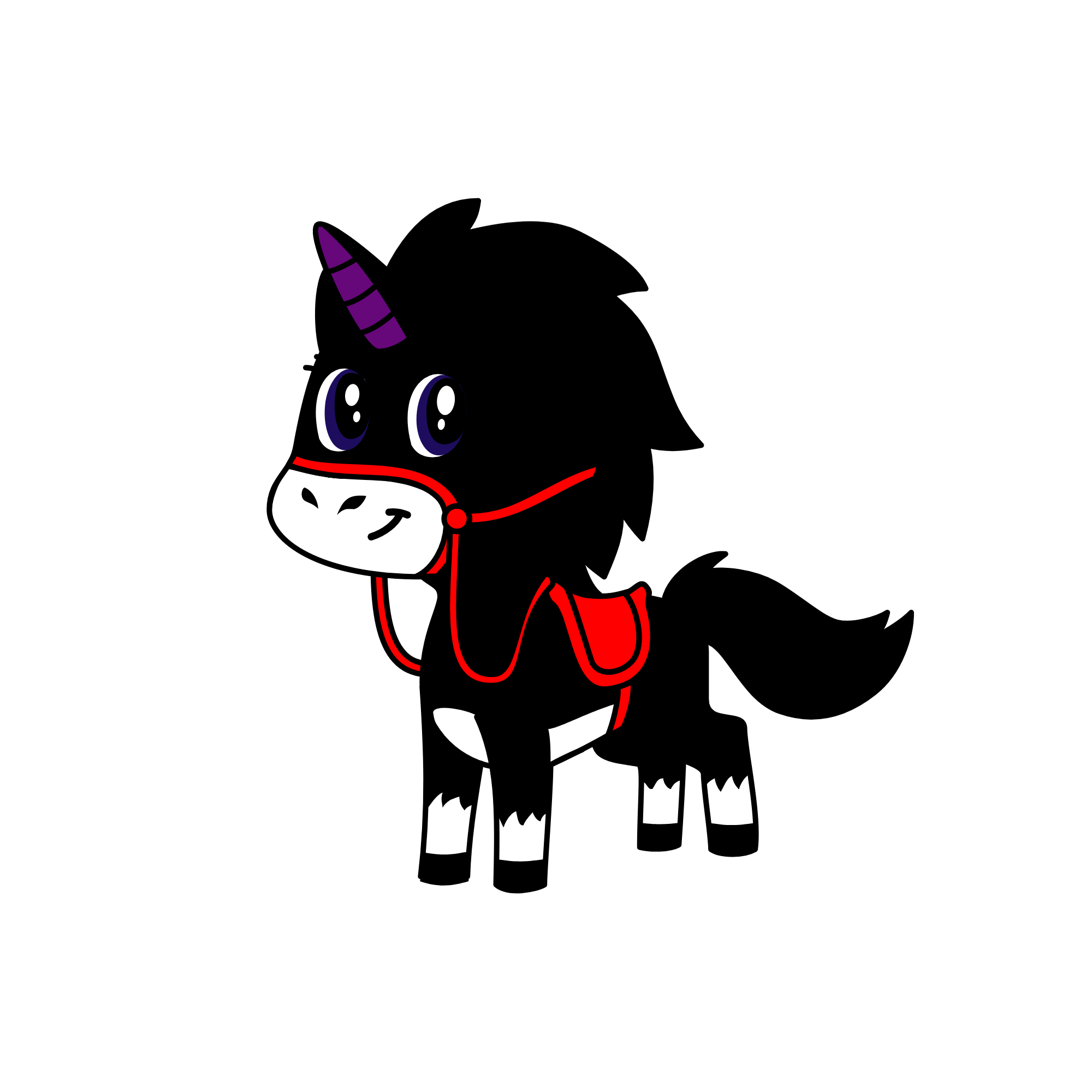 Μαύρη Καλλονή, the unicorn