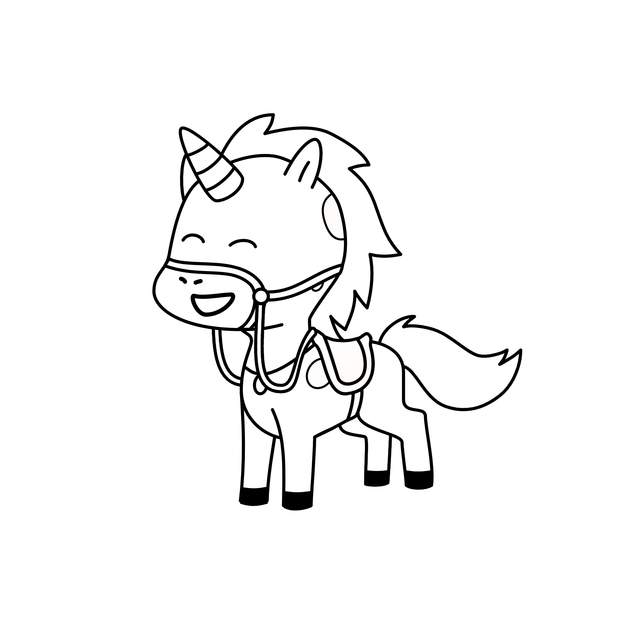 Drawing, the unicorn