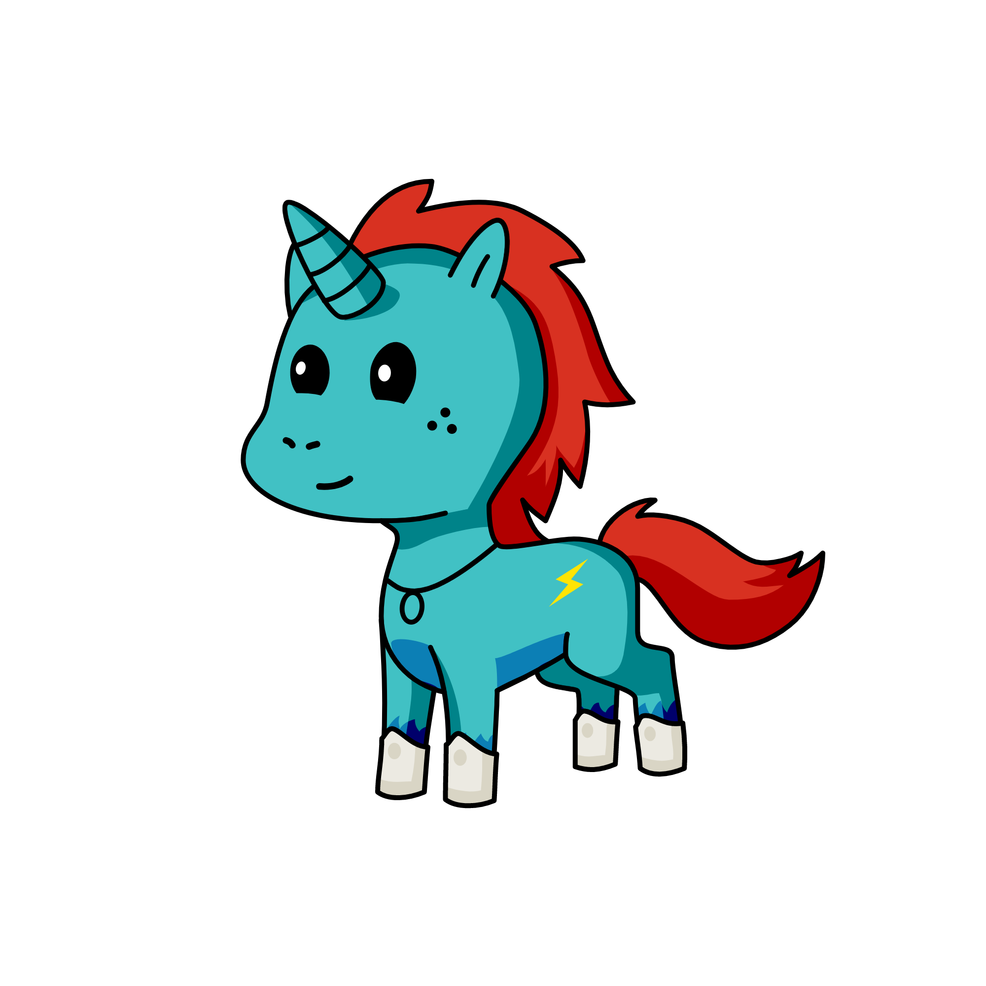 Rainbow dash, the unicorn