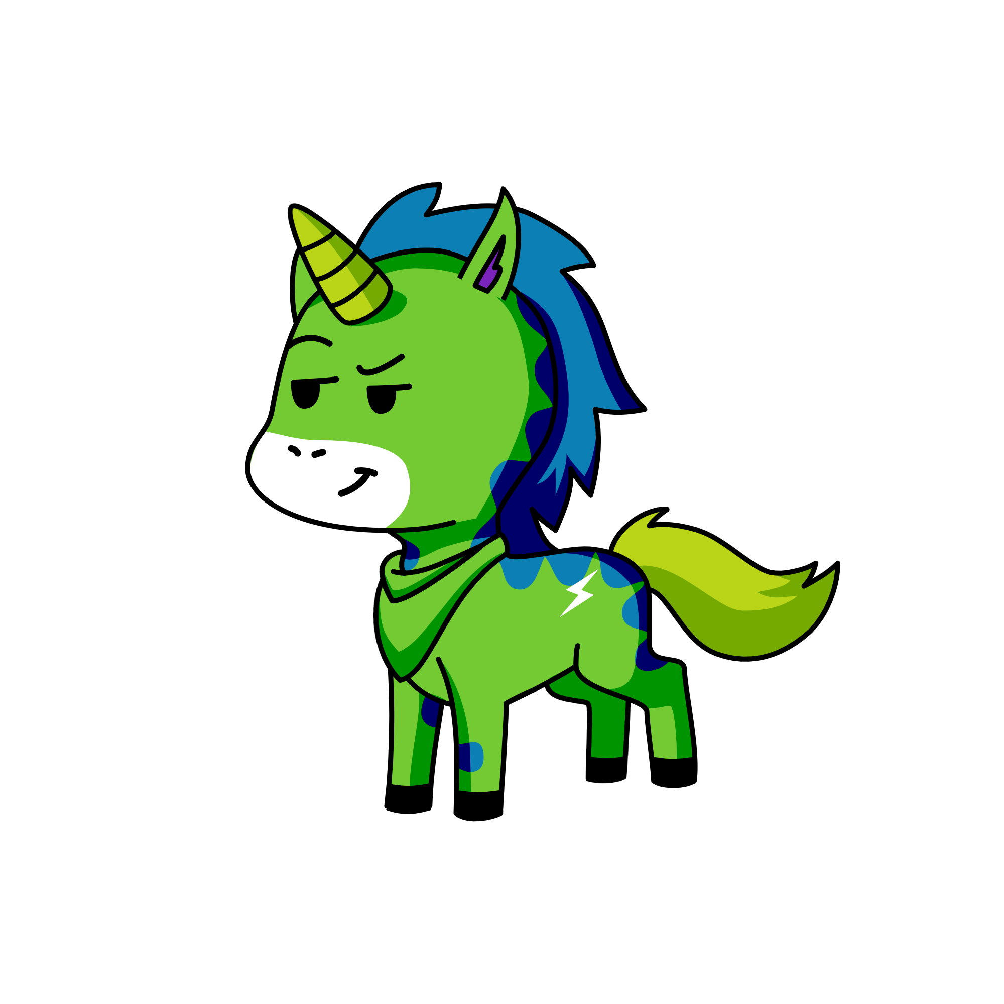 Speedy, the unicorn