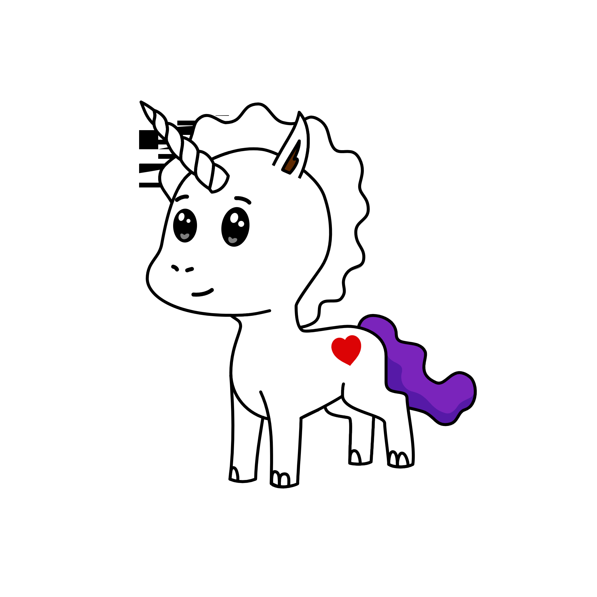 Baby unicorn, the unicorn