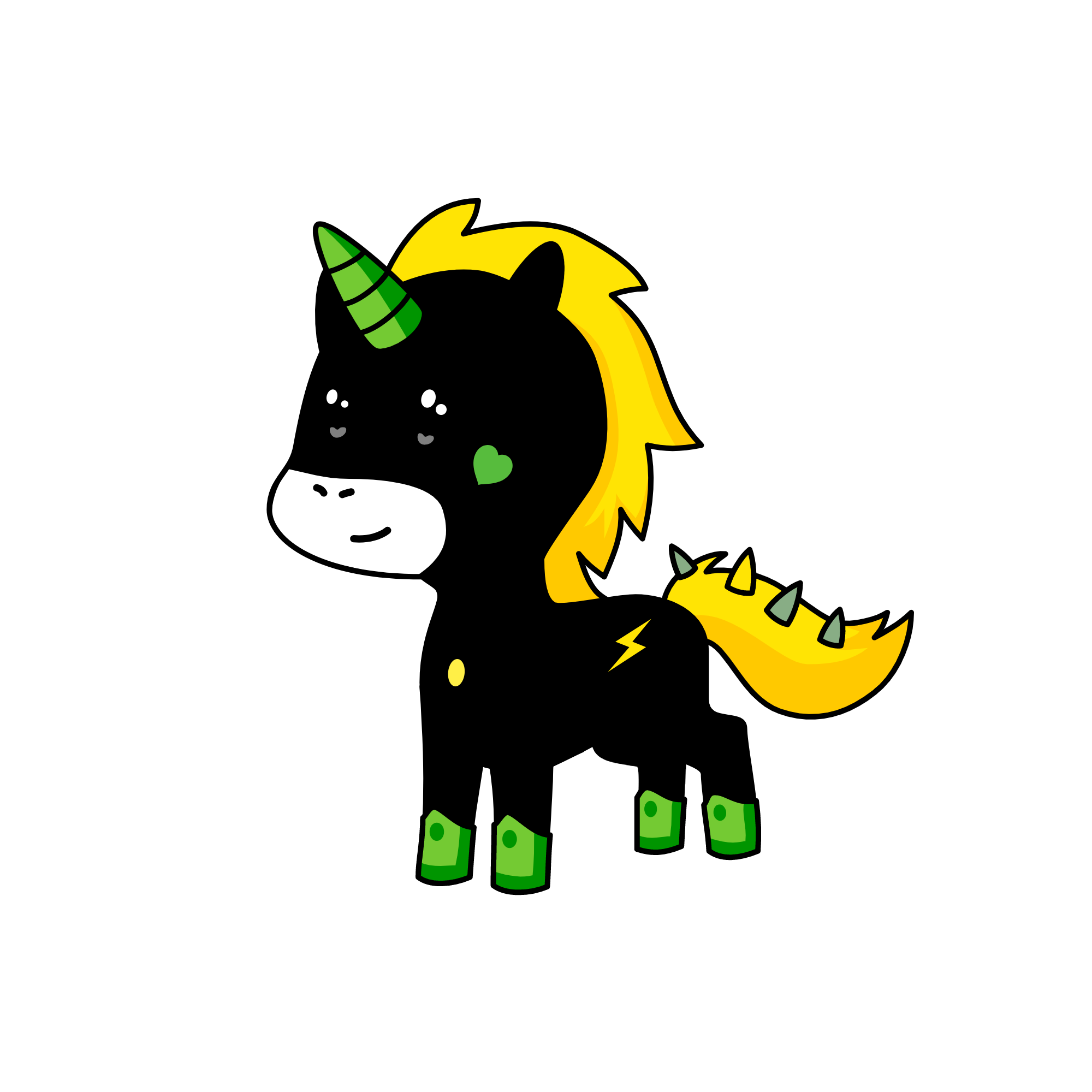 moonlight, the unicorn