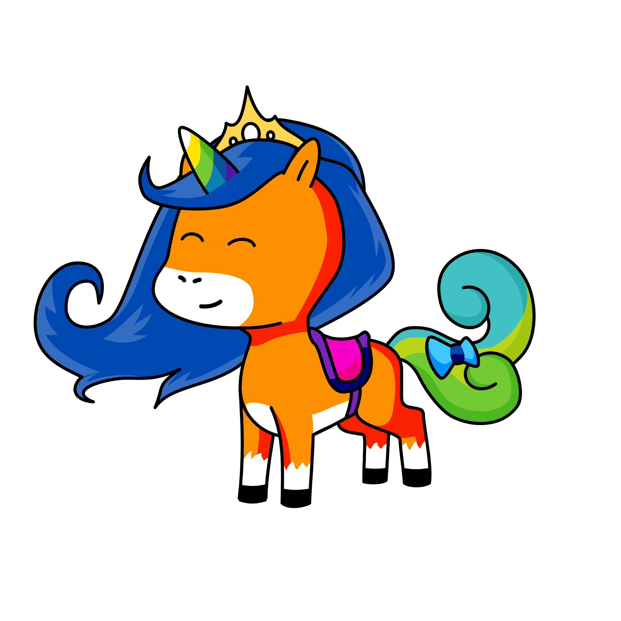 Rainbow, the unicorn
