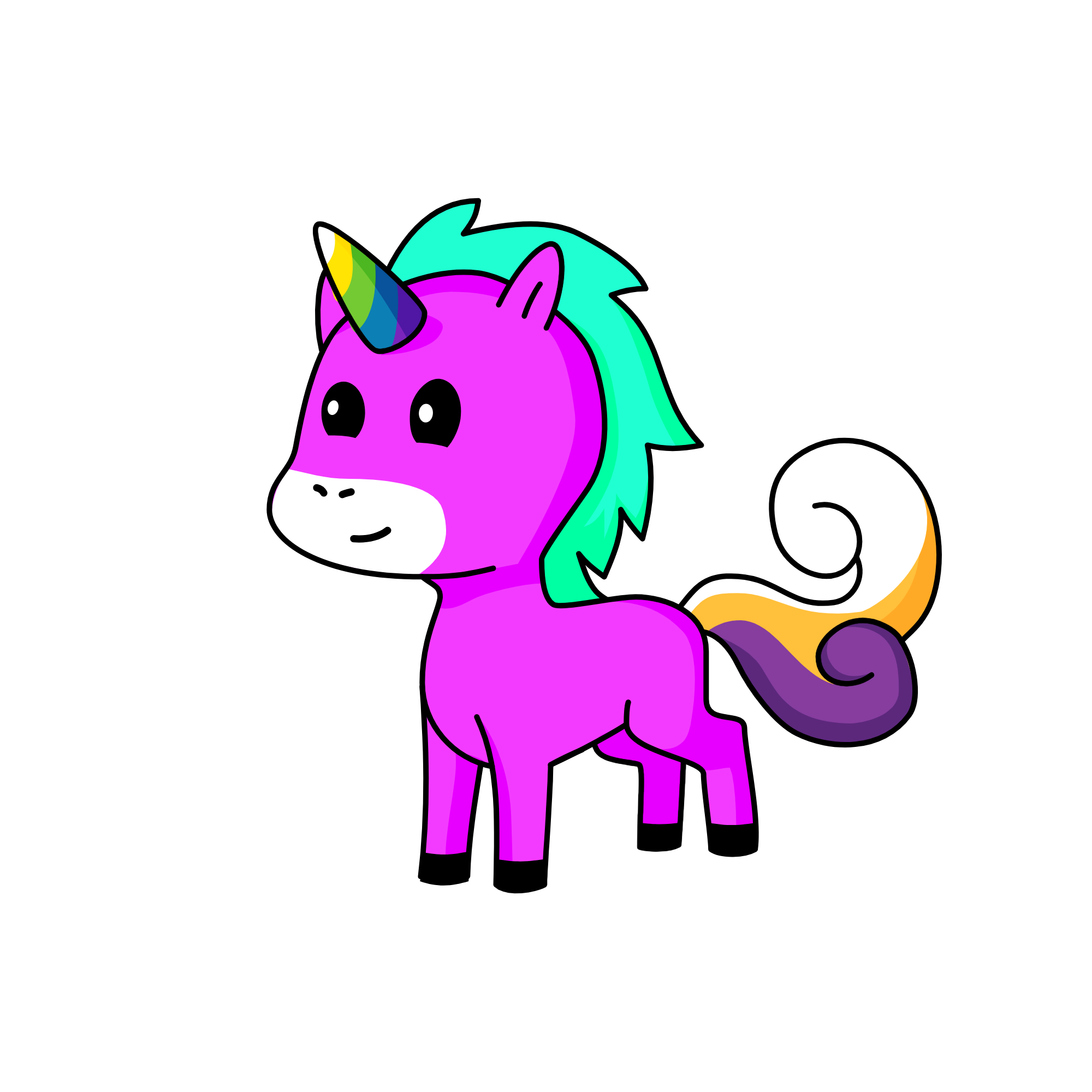 cute unicorn, the unicorn