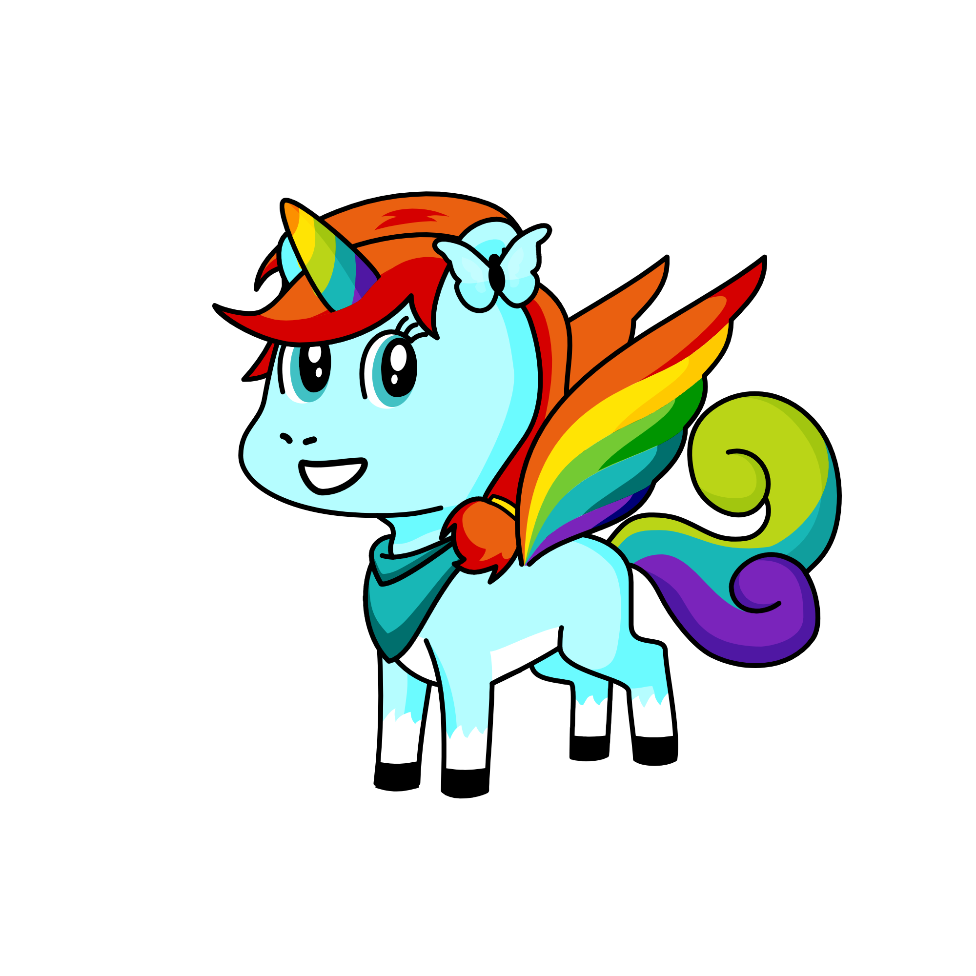 Rainbow Dash, the unicorn