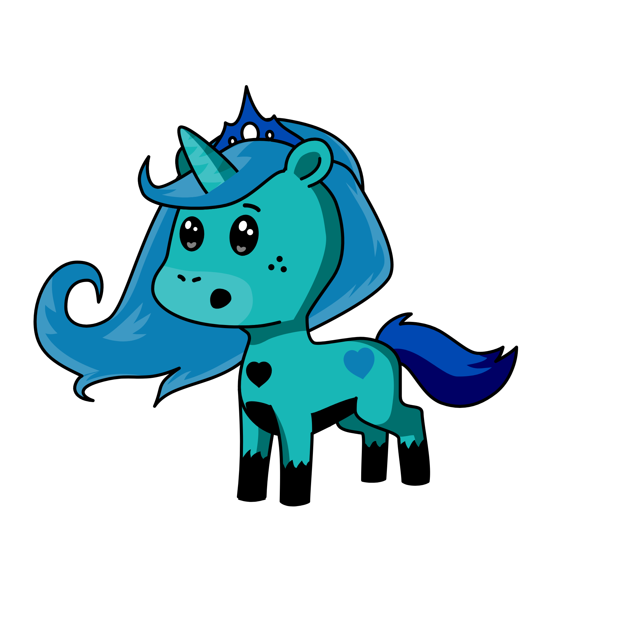 blue, the unicorn